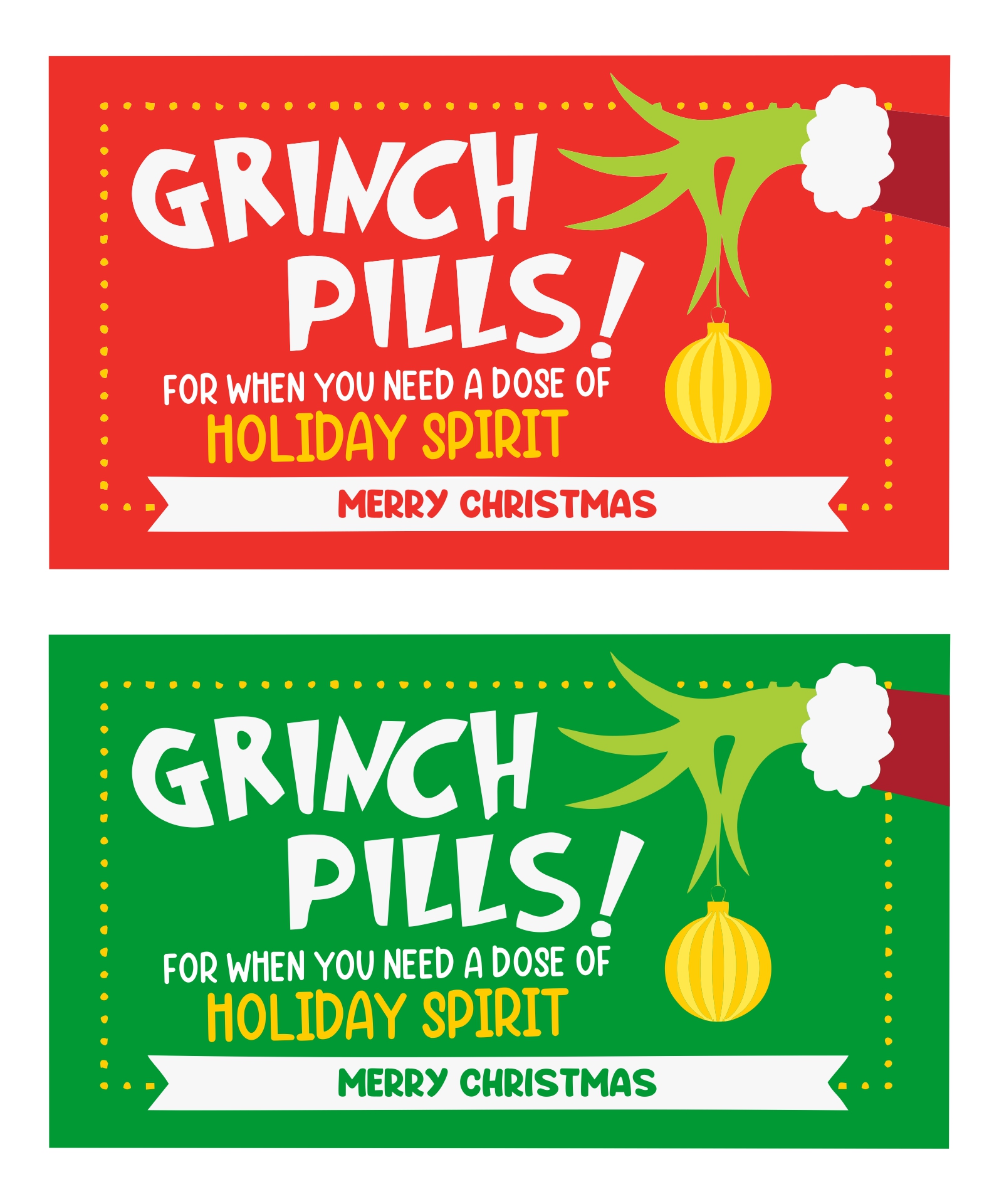 5 Best Grinch Pills Printable Pattern