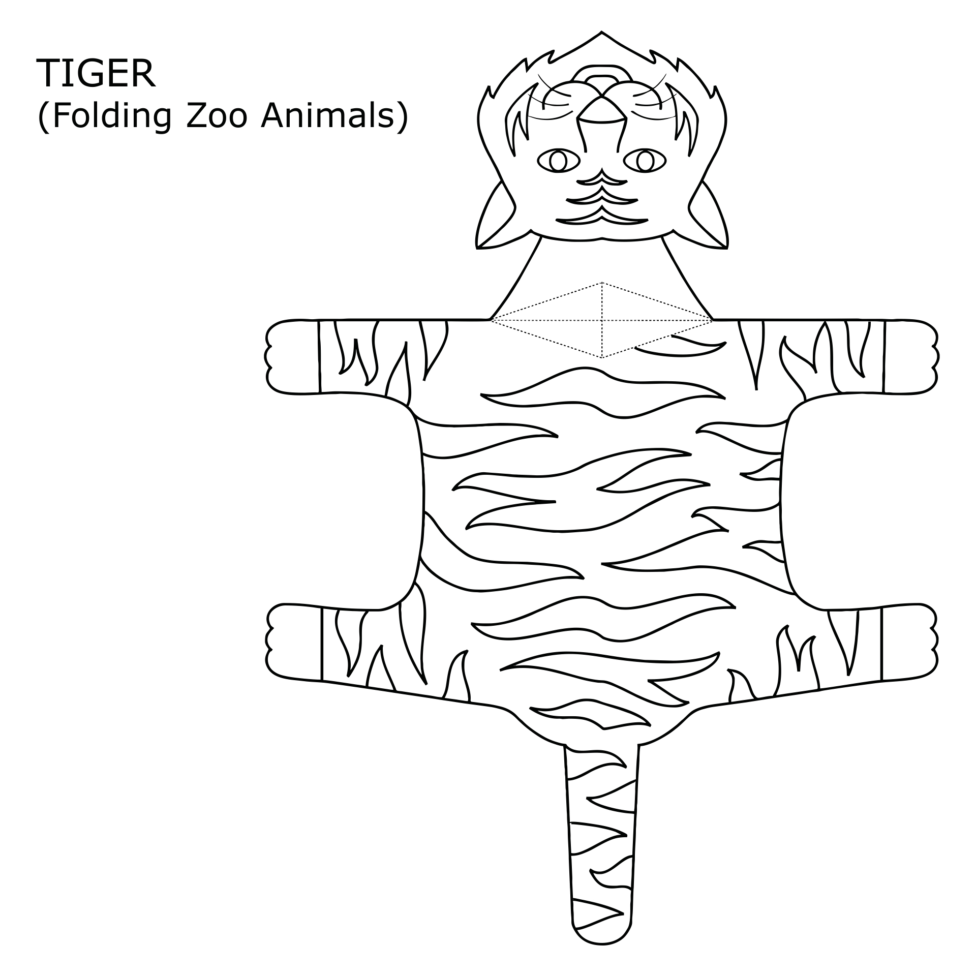 Craft Folding Paper Zoo Animals