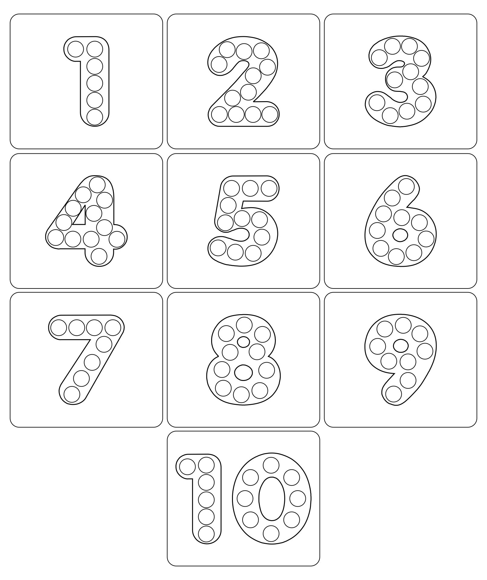 Do A Dot Numbers Printables