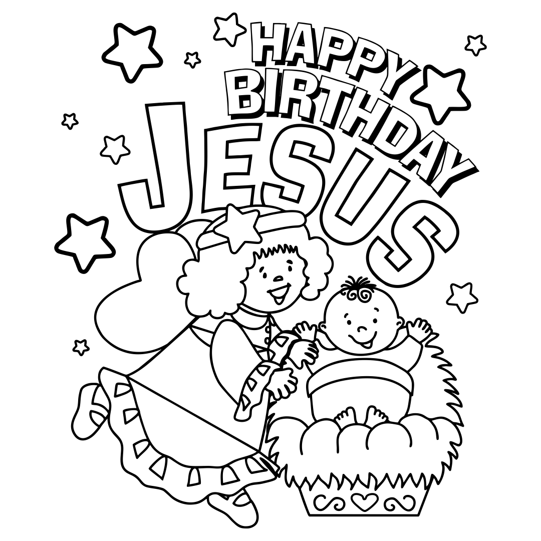 Happy Birthday Jesus Coloring Page