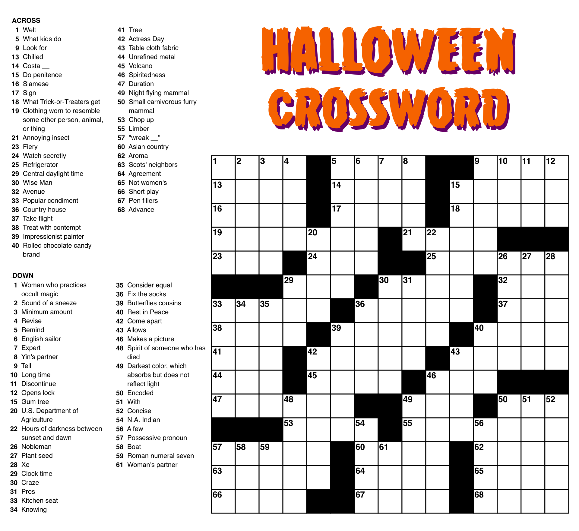 crossword-puzzles-printable-easy