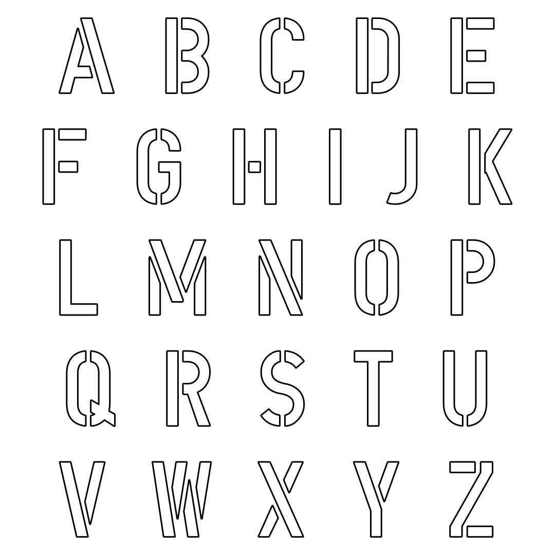 Free Printable Stencils Alphabet Printable Templates