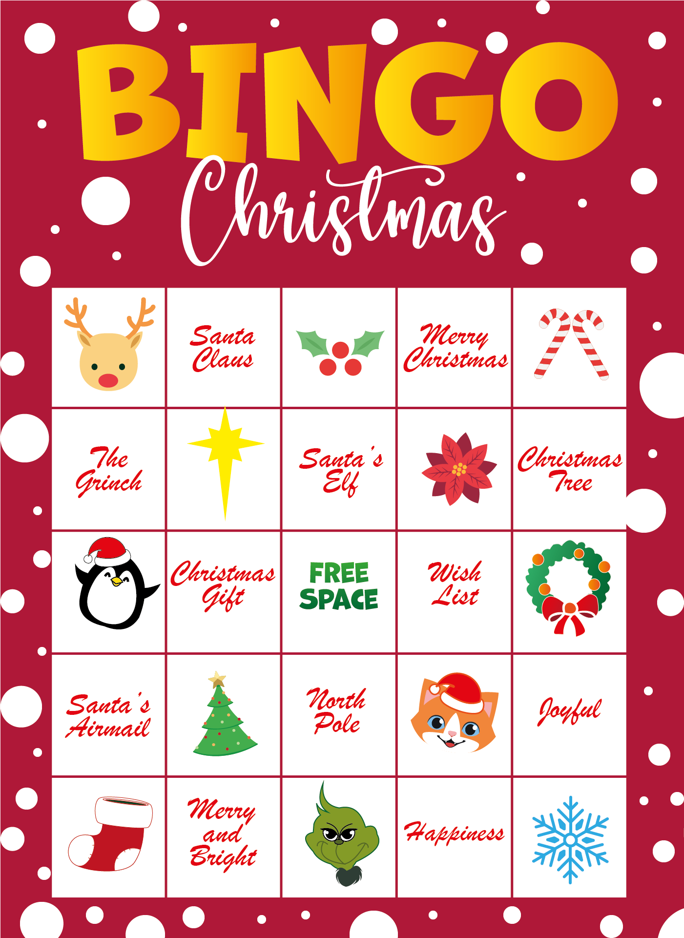 Printable Christmas Bingo