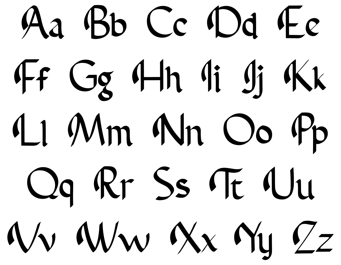 Printable Cursive Letter Stencils