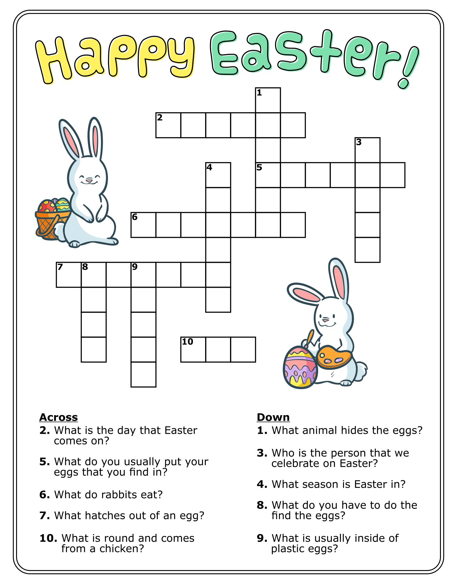 Easter Worksheets - 10 Free PDF Printables | Printablee