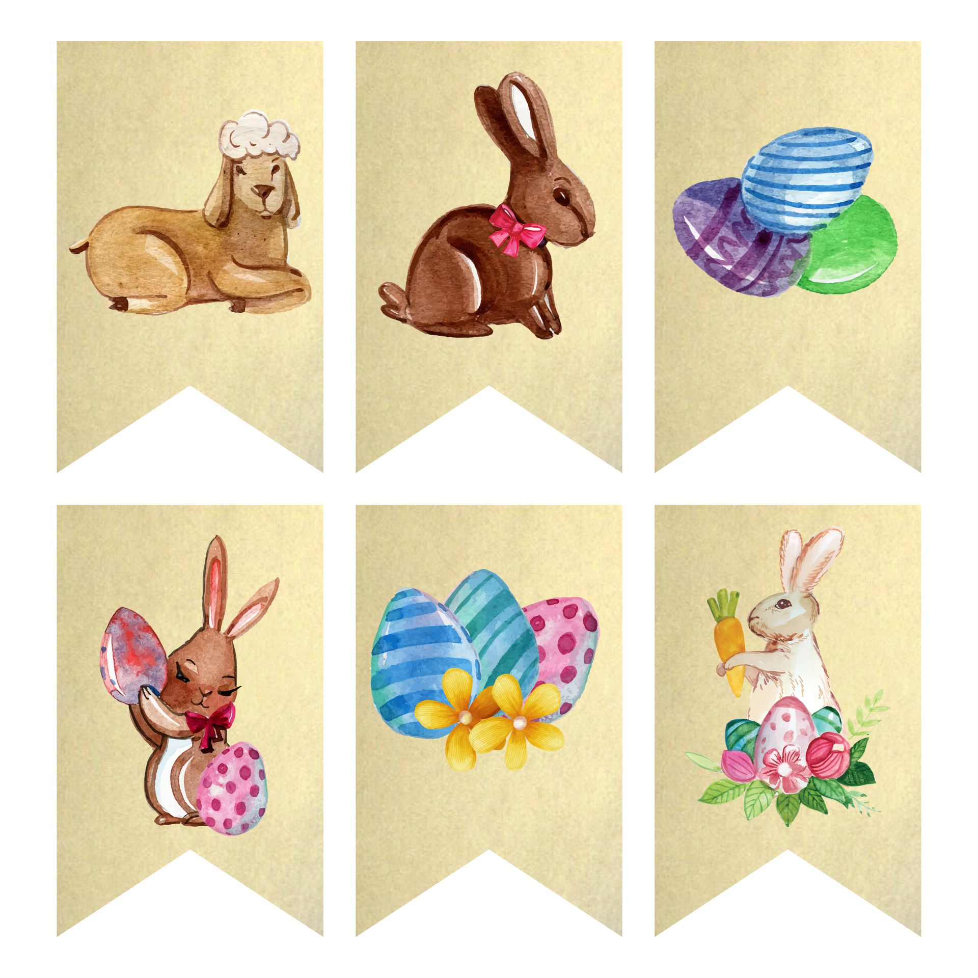 Vintage Easter Banner  Printable