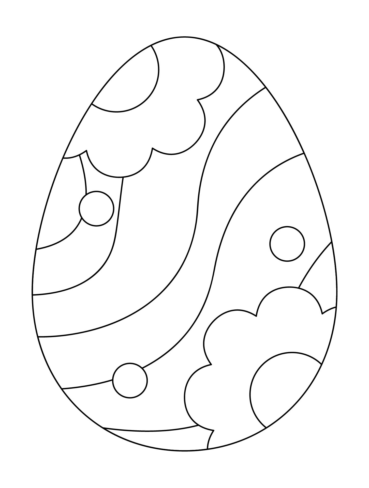 Printable Easter Egg Coloring Page
