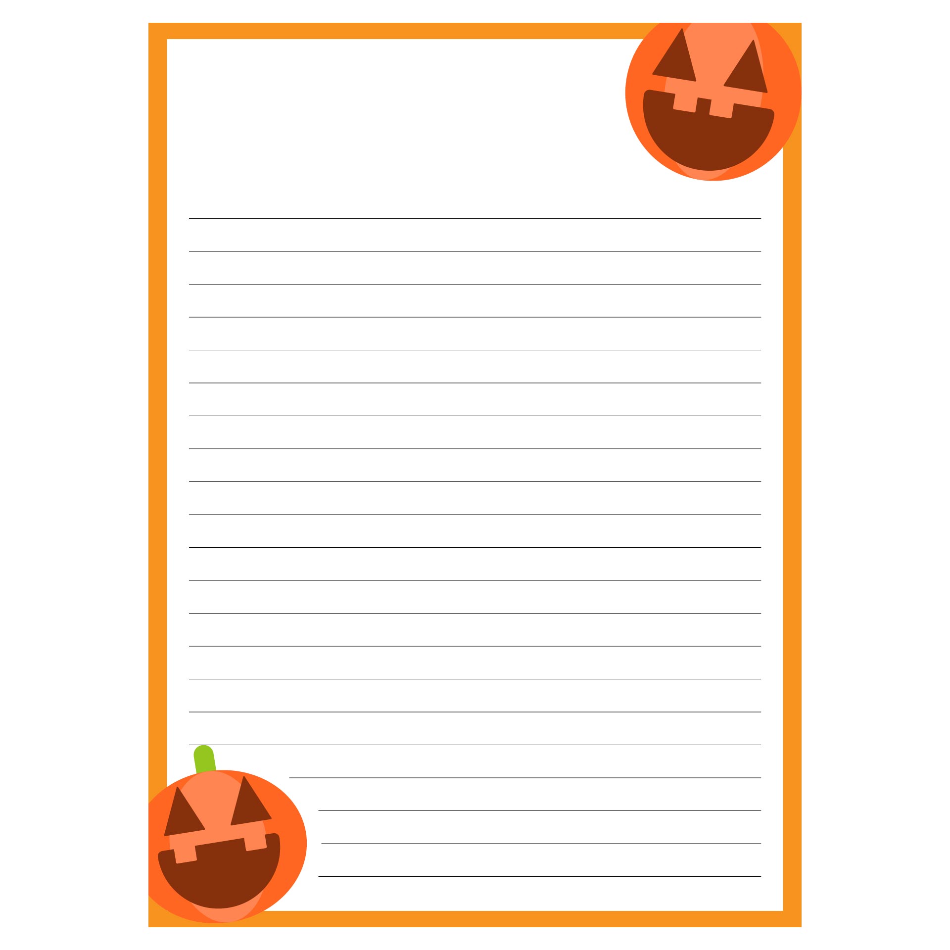 Printable Halloween Writing Paper