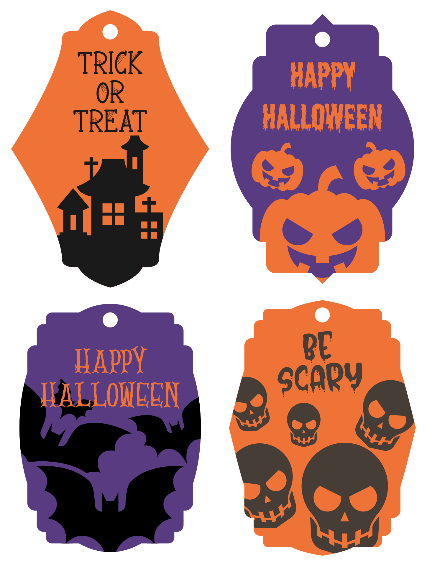 Halloween Printable Tags Templates