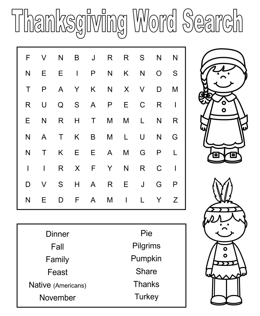 10 Best Printable Thanksgiving Word Search Difficult