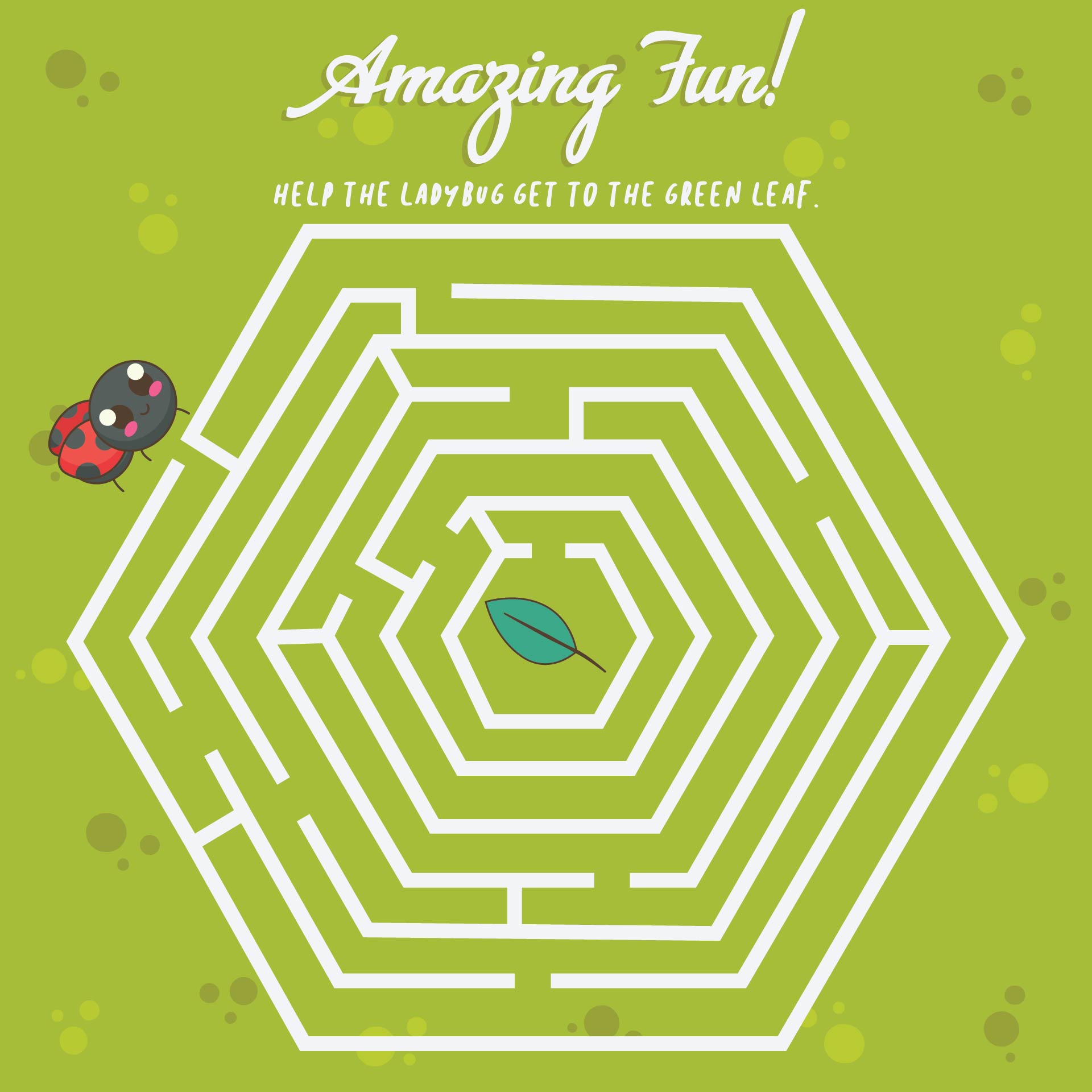 Lady Bug Maze for Kids Printable