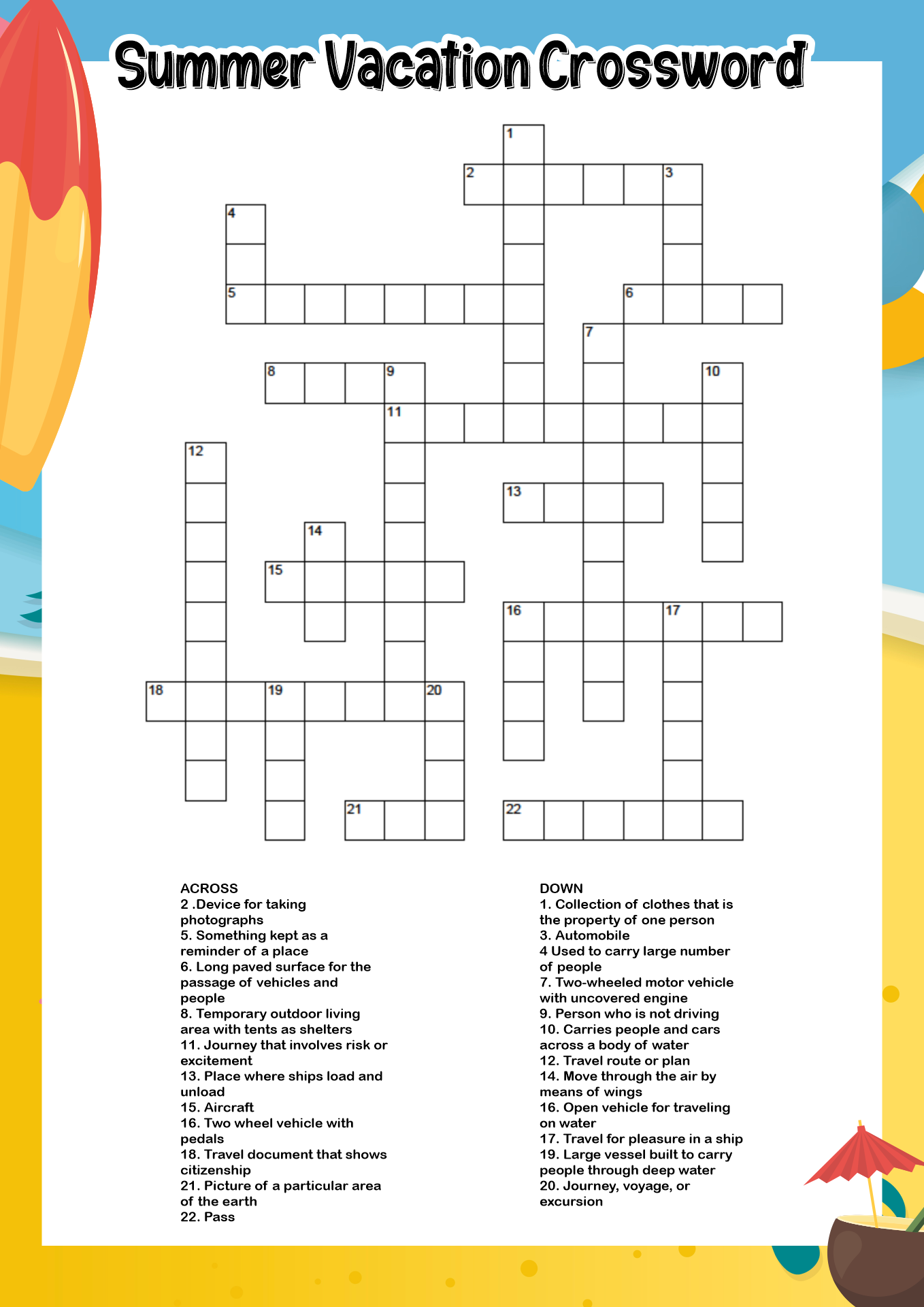 Free Printable Crossword Puzzles Easy