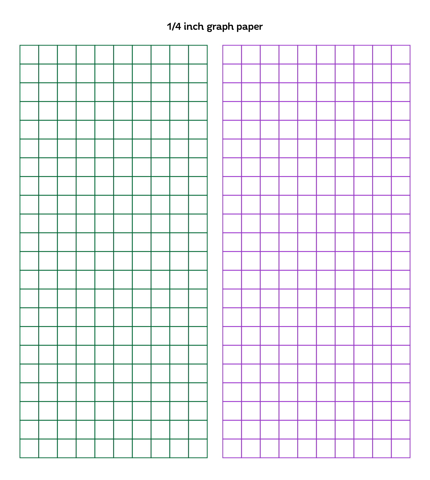 Printable 1 4 Inch Graph Paper