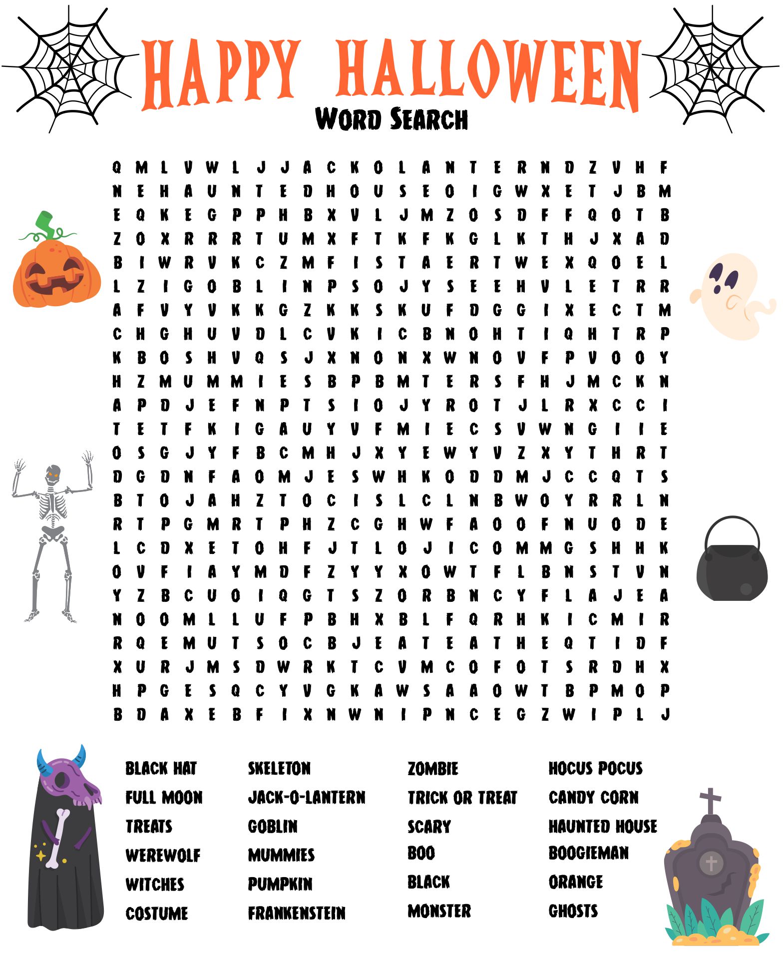 Printable Halloween Activity Worksheets