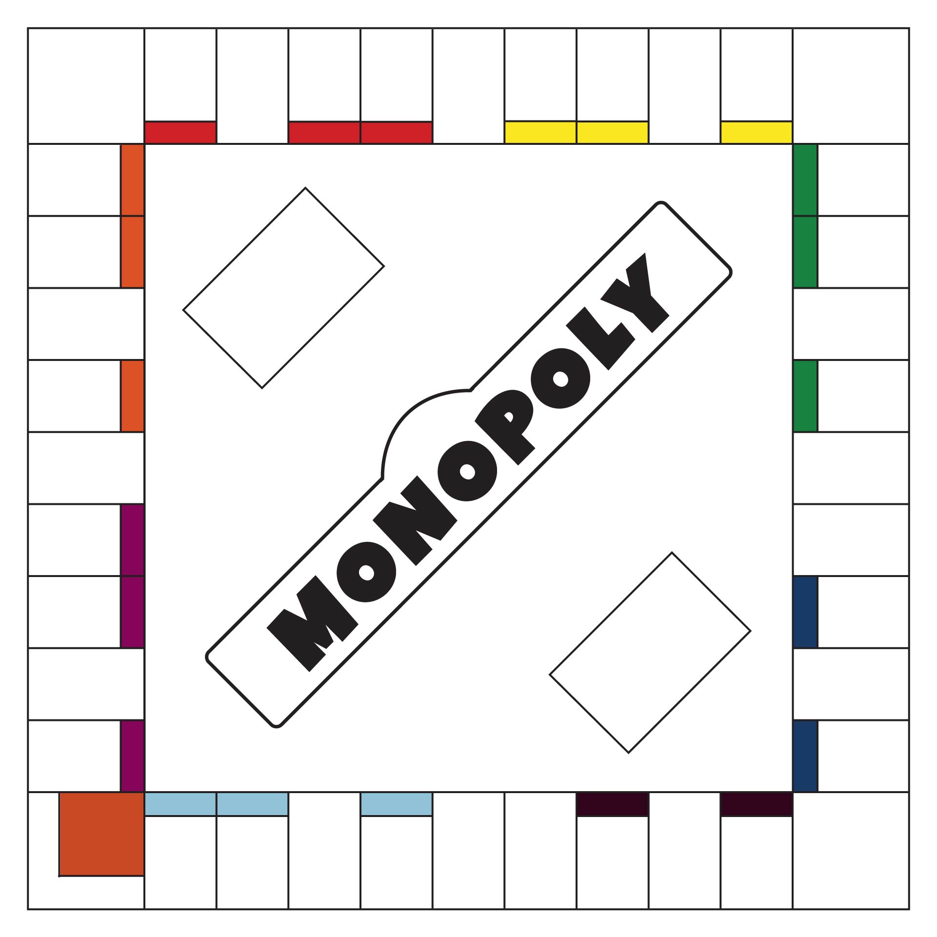 Printable Monopoly Game Board Template