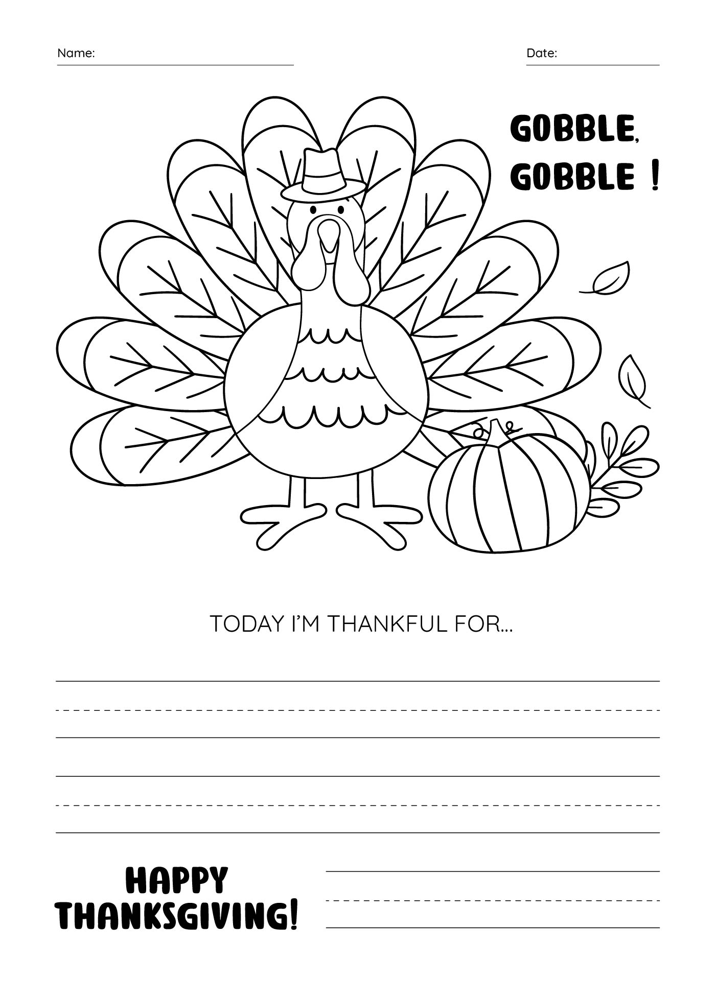 Printable Thanksgiving Coloring Books