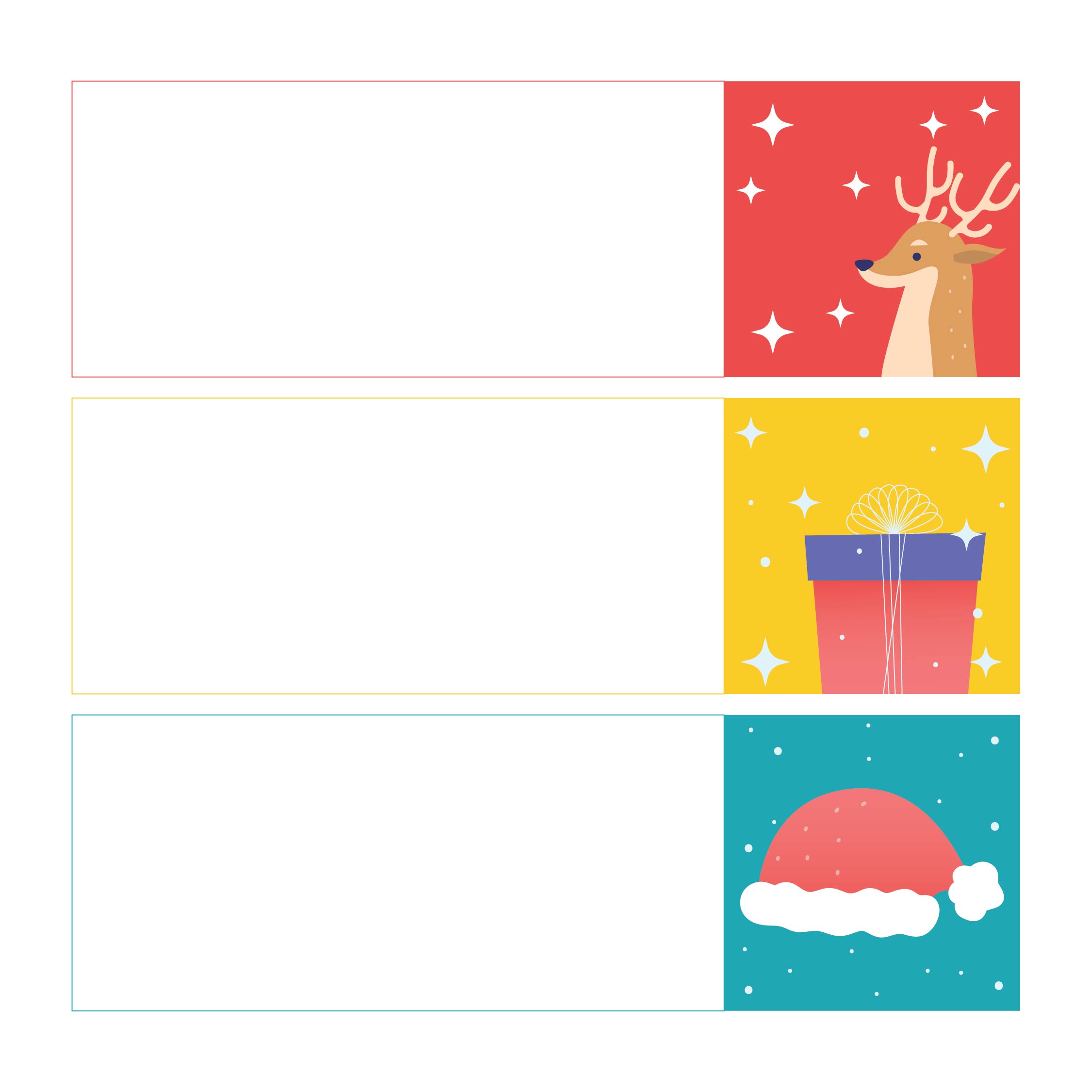 Small Christmas Cards  Printable