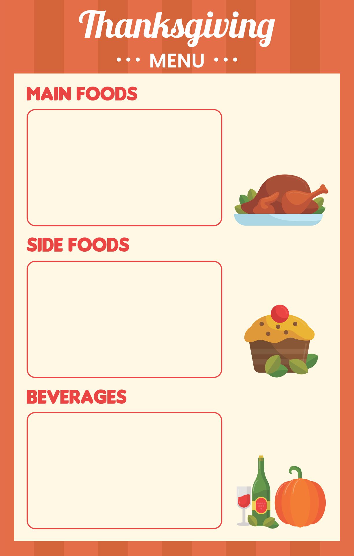 10 Best Printable Thanksgiving Menu PDF for Free at Printablee