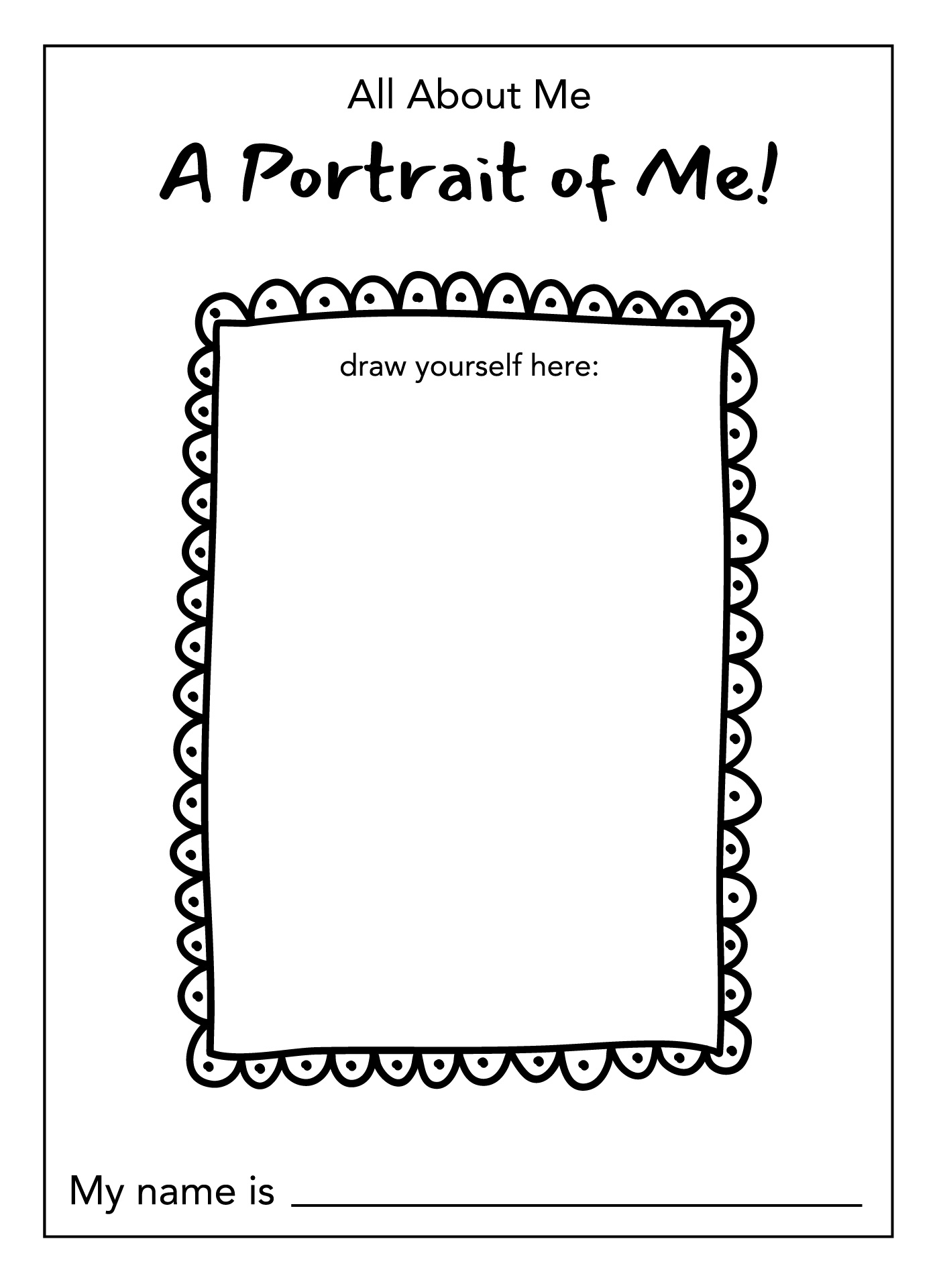 All About Me Book and Worksheet