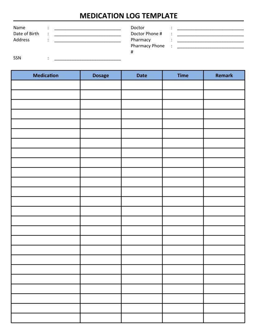 Medication Charts Template from www.printablee.com