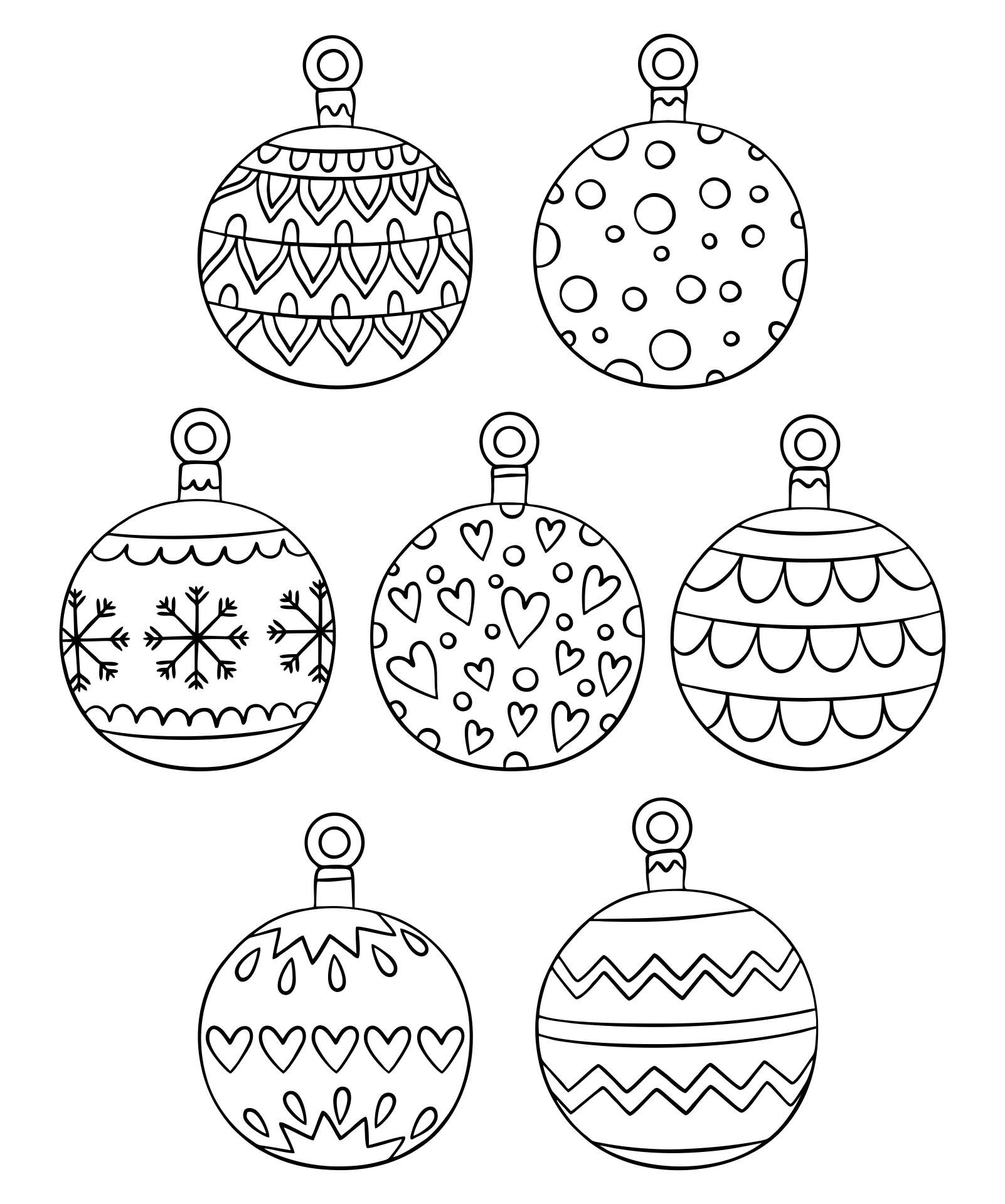 Printable Christmas Ornaments To Color Printable World Holiday