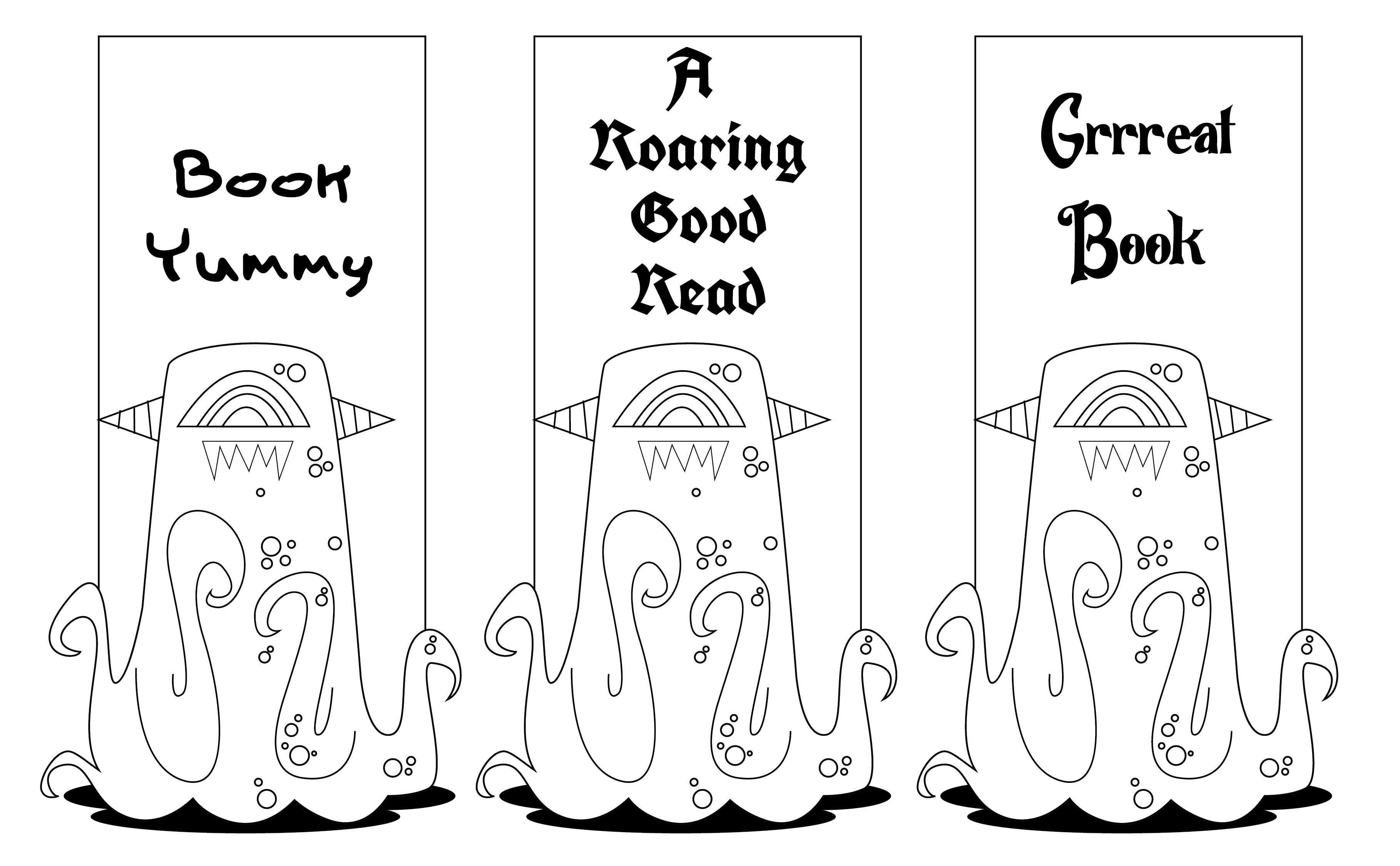 5 best printable halloween bookmark coloring pages