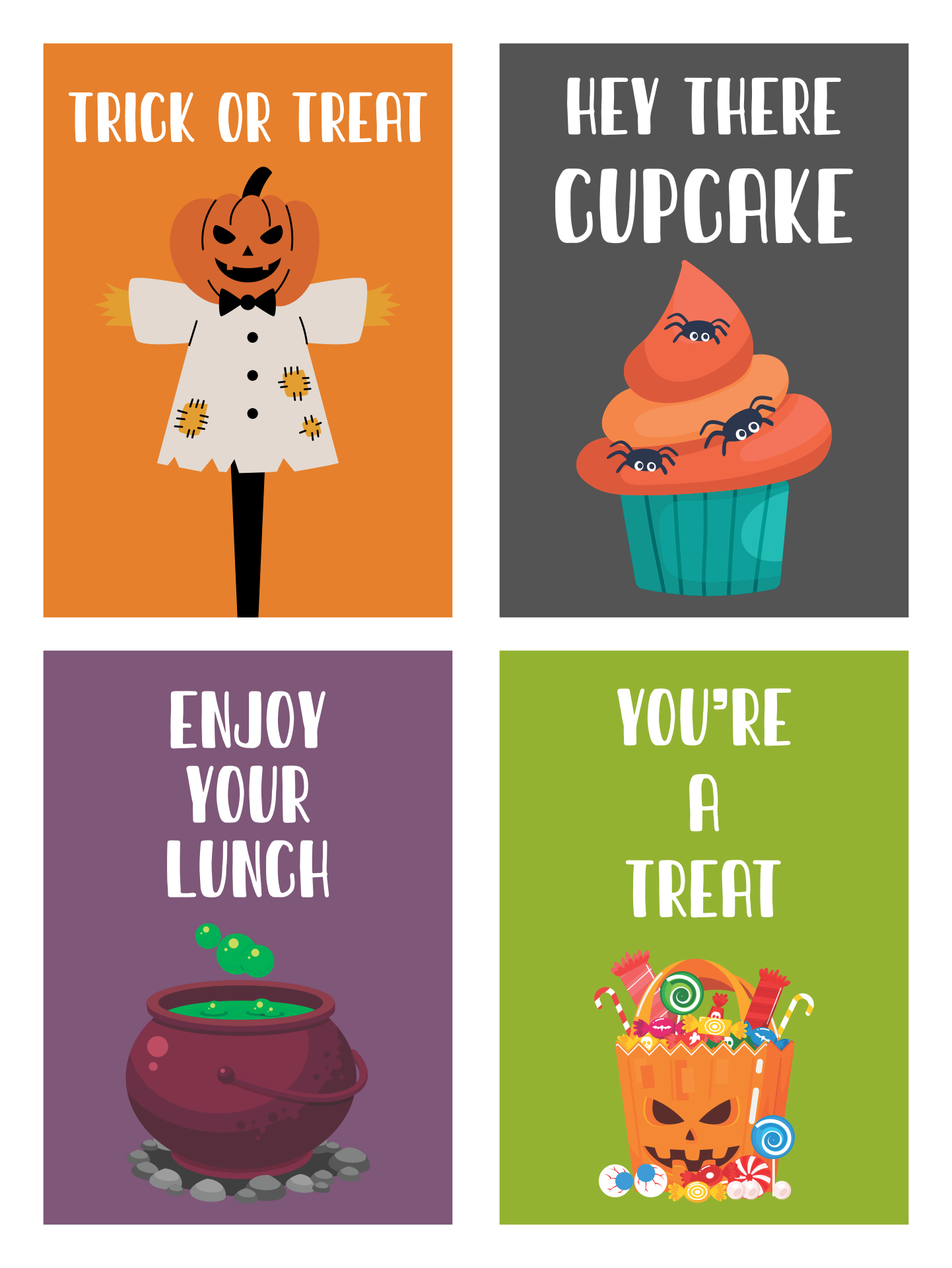 Printable Lunch Box Notes Halloween