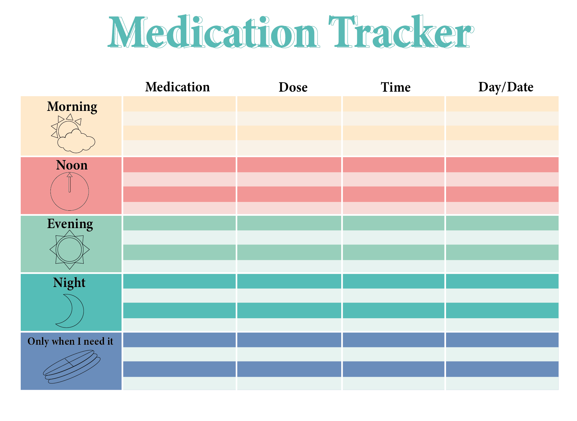 Free Printable Medication Chart Template Easy Use Printables For Everyone Free Printable Medication Chart Template Easy Use Printables For Everyone