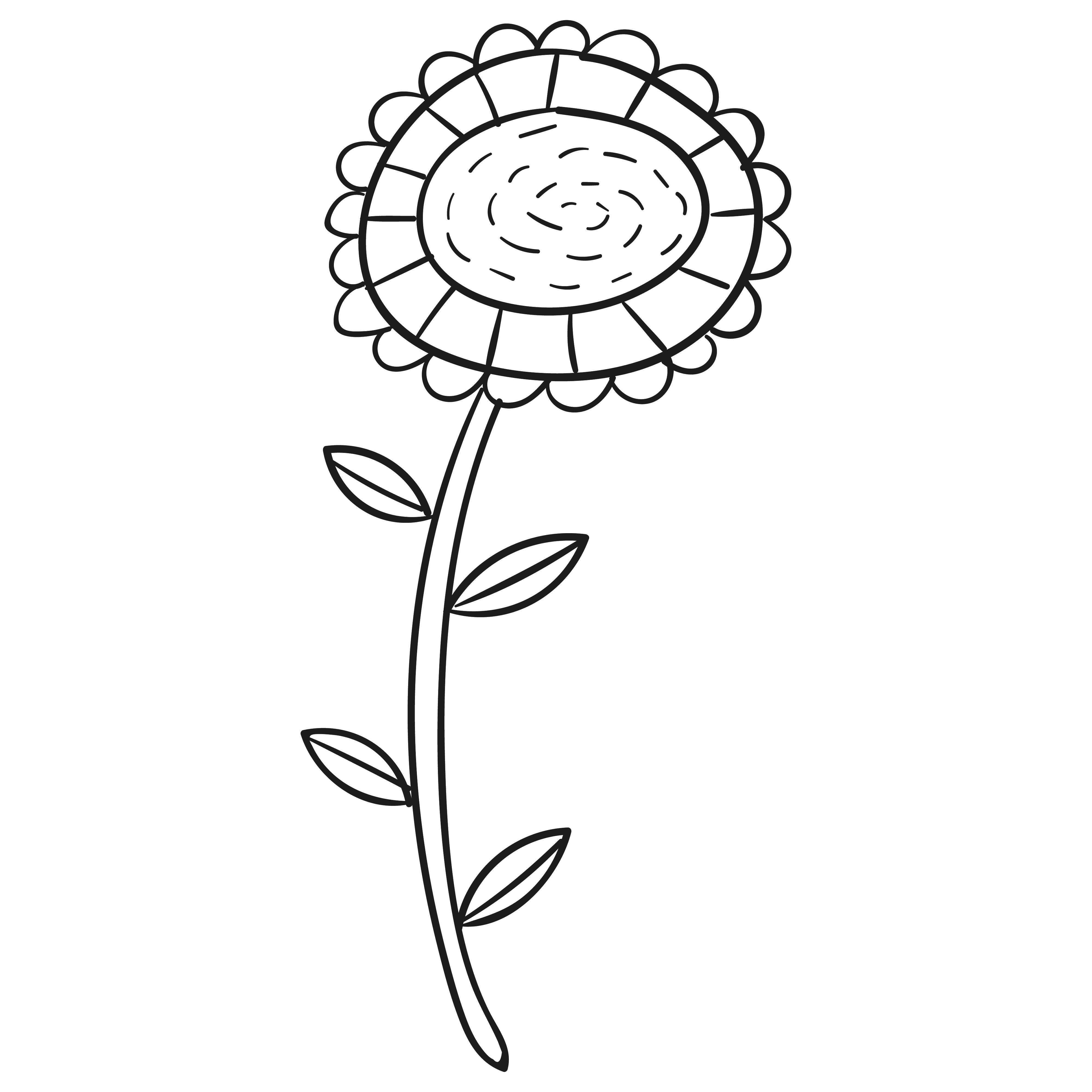 Printable Cut Out Sunflower Template