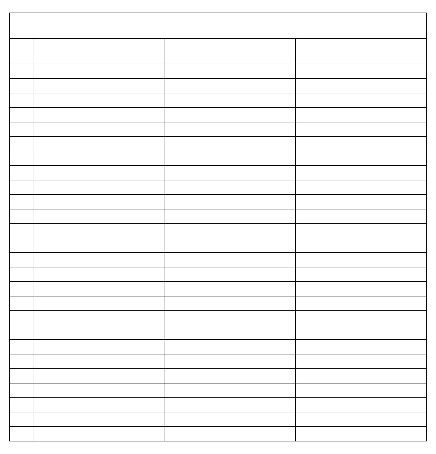  Printable 4 Column Sheet