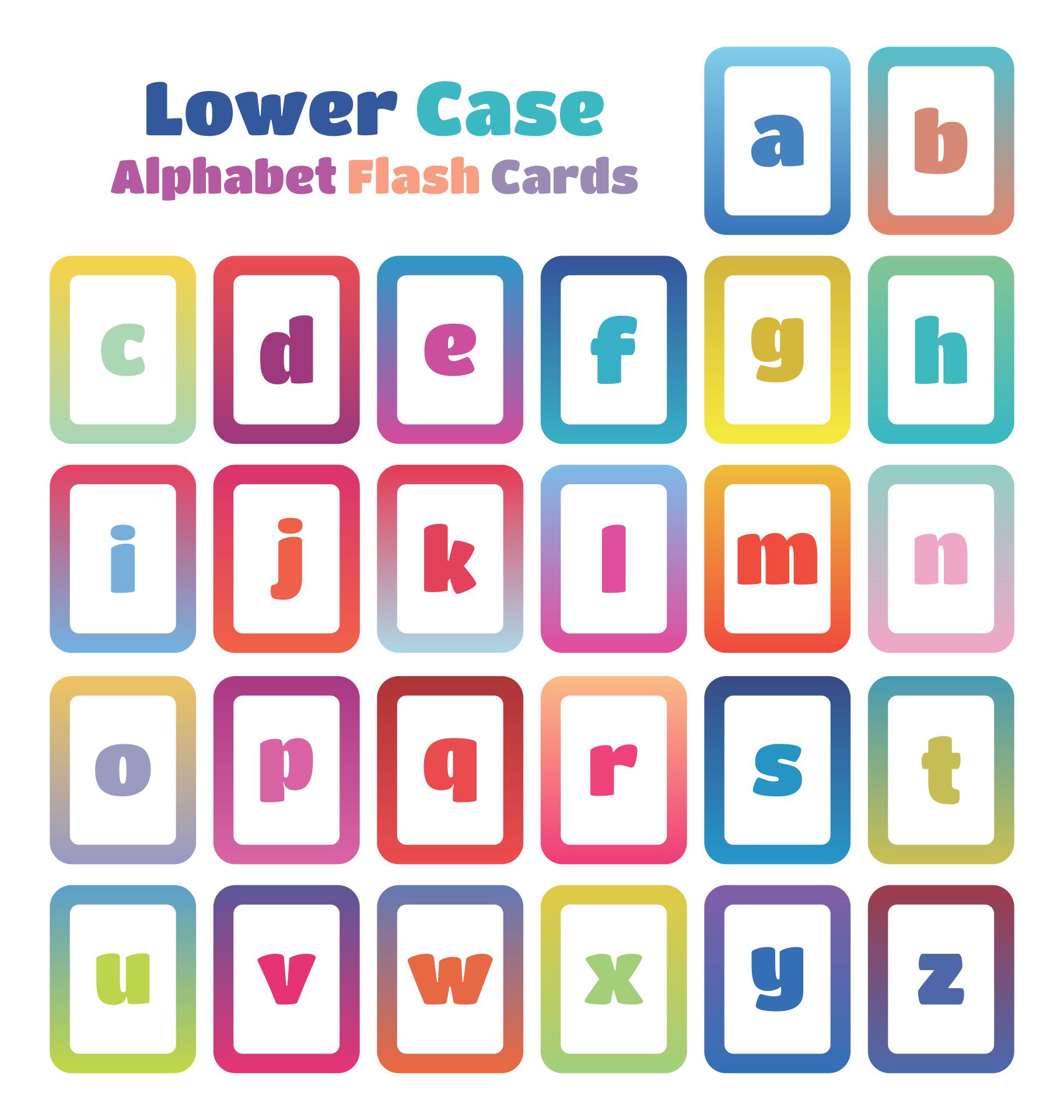 Free Printable Lower Case Letters