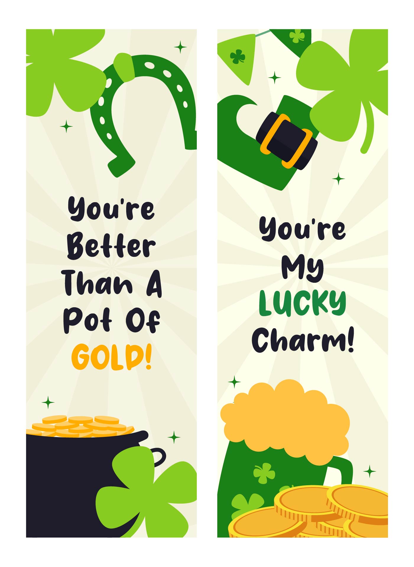 St. Patricks Day Printable Bookmarks