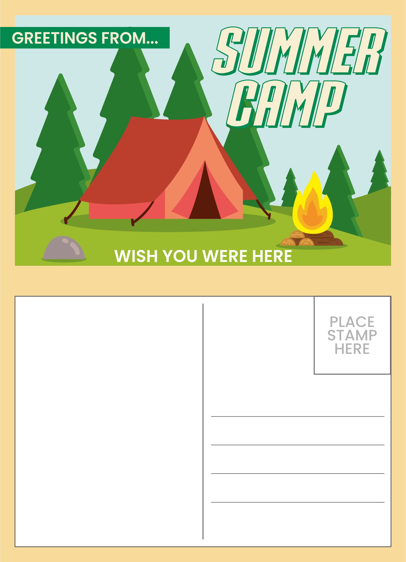 Summer Camp Postcards
