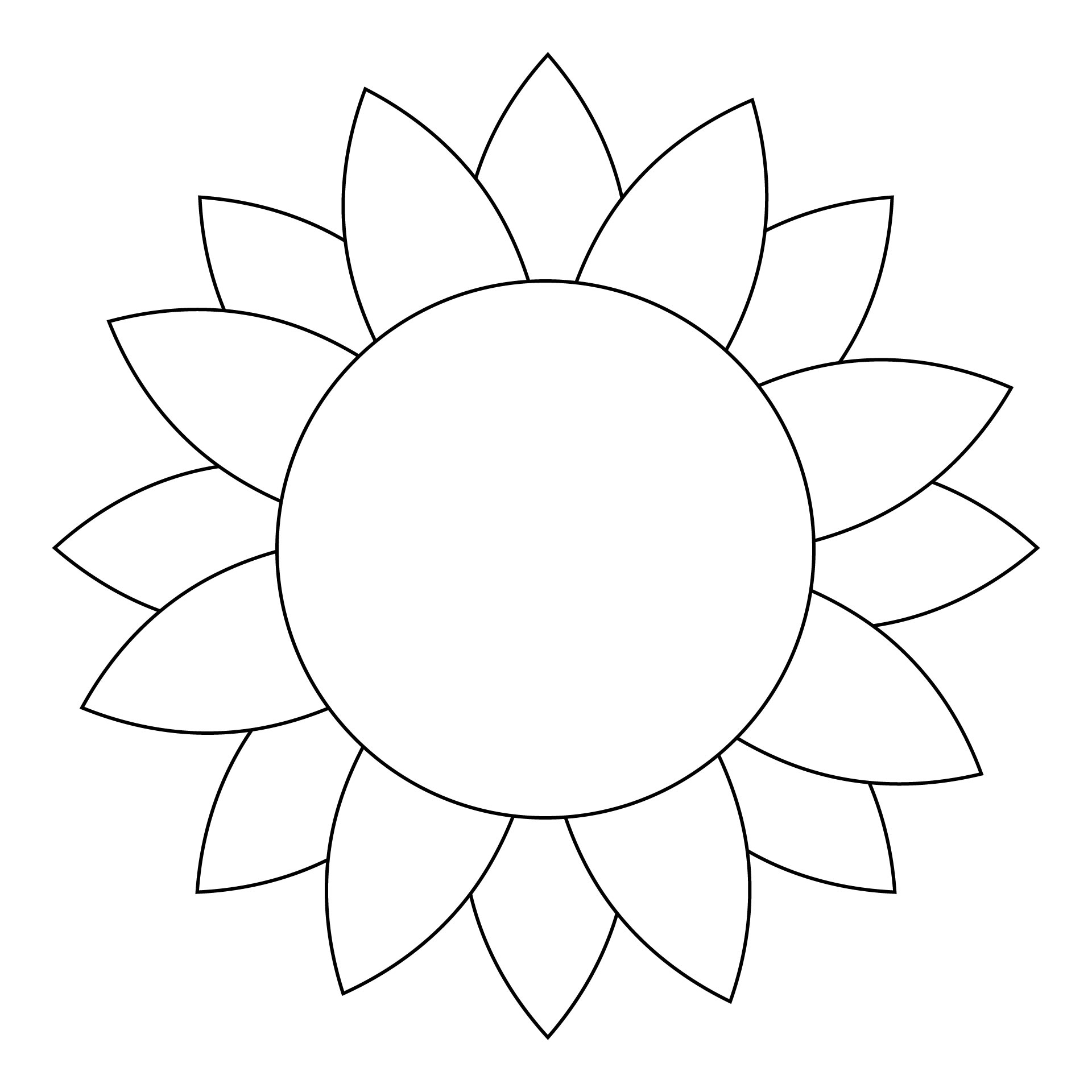 Sunflower Flower Templates Printable Free.