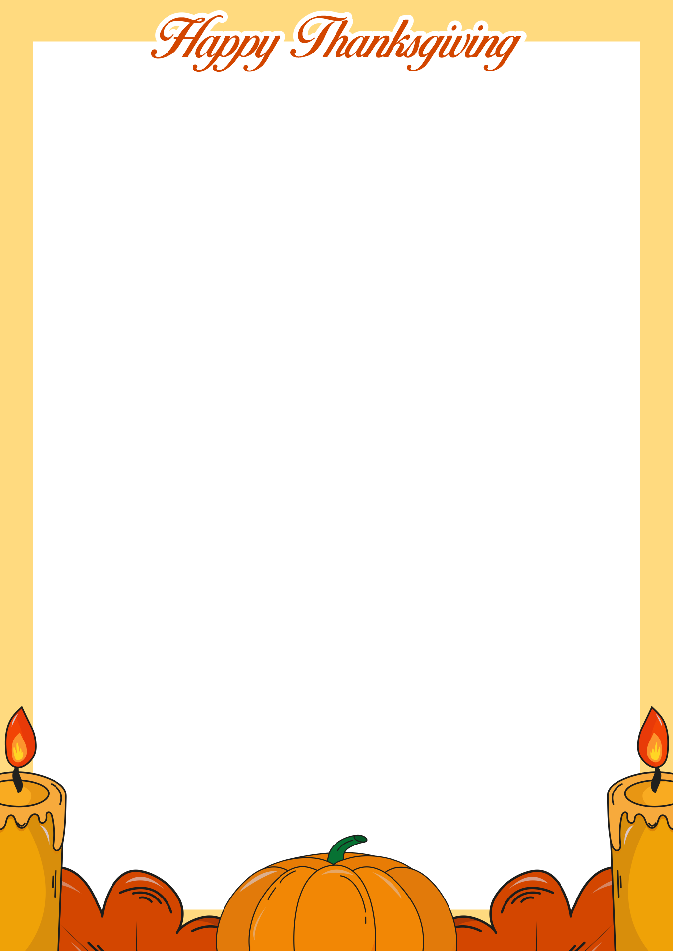 Printable Thanksgiving Border Printable World Holiday