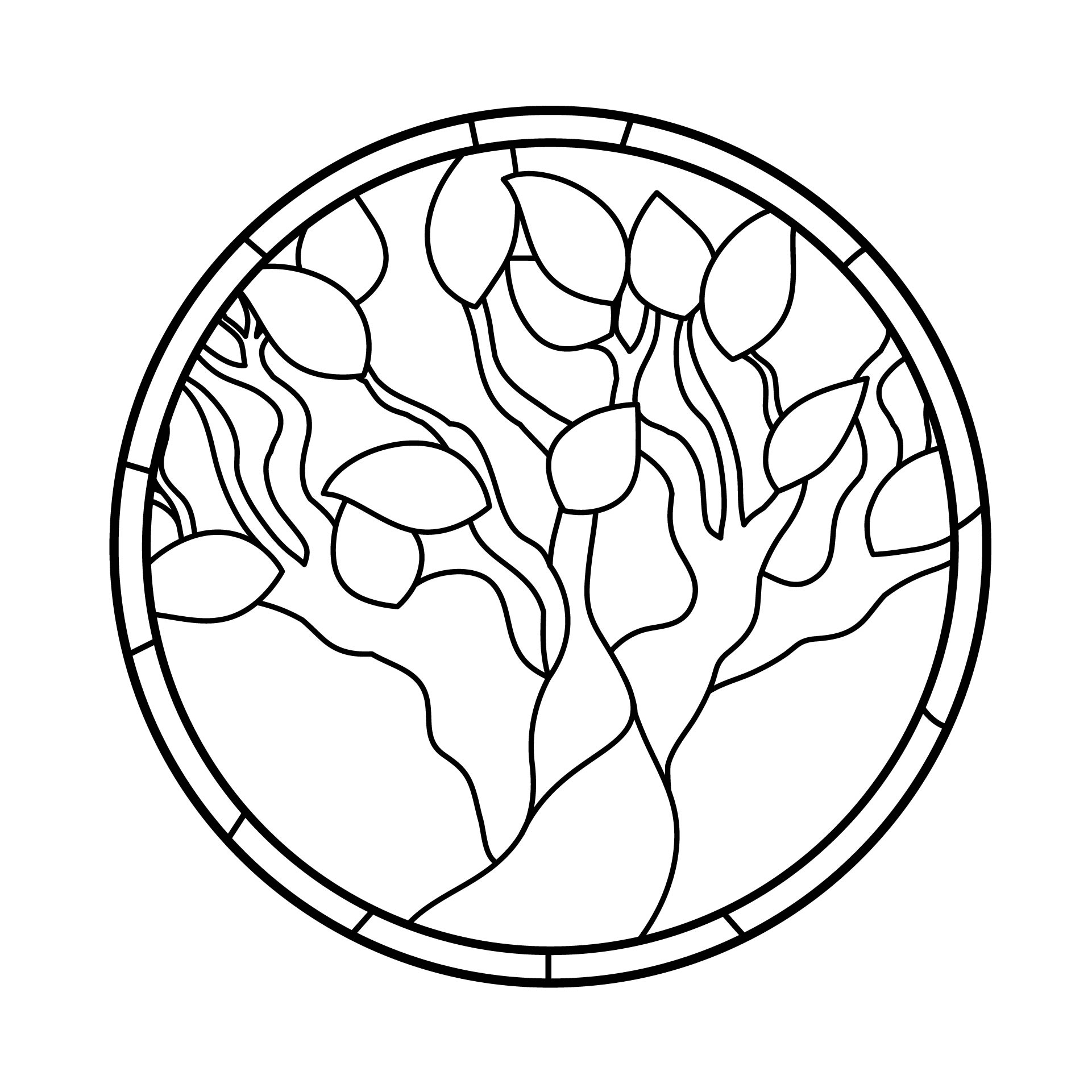 Tree Stained Glass Patterns Free