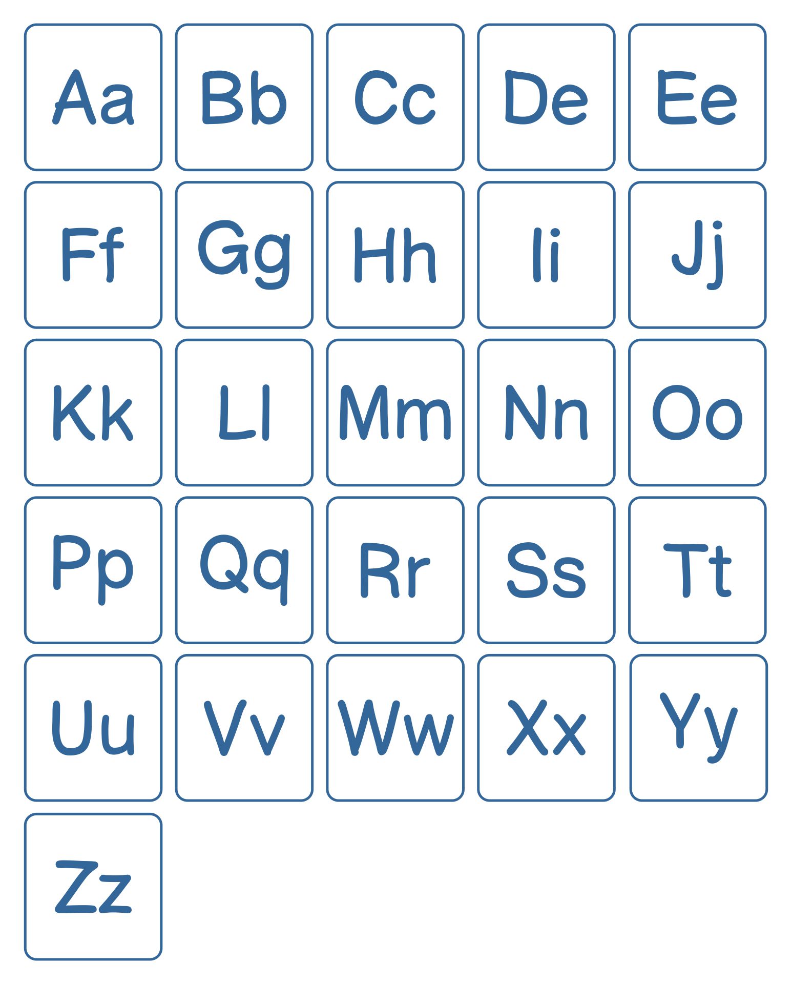 List Of Lowercase Letters Templates Printable