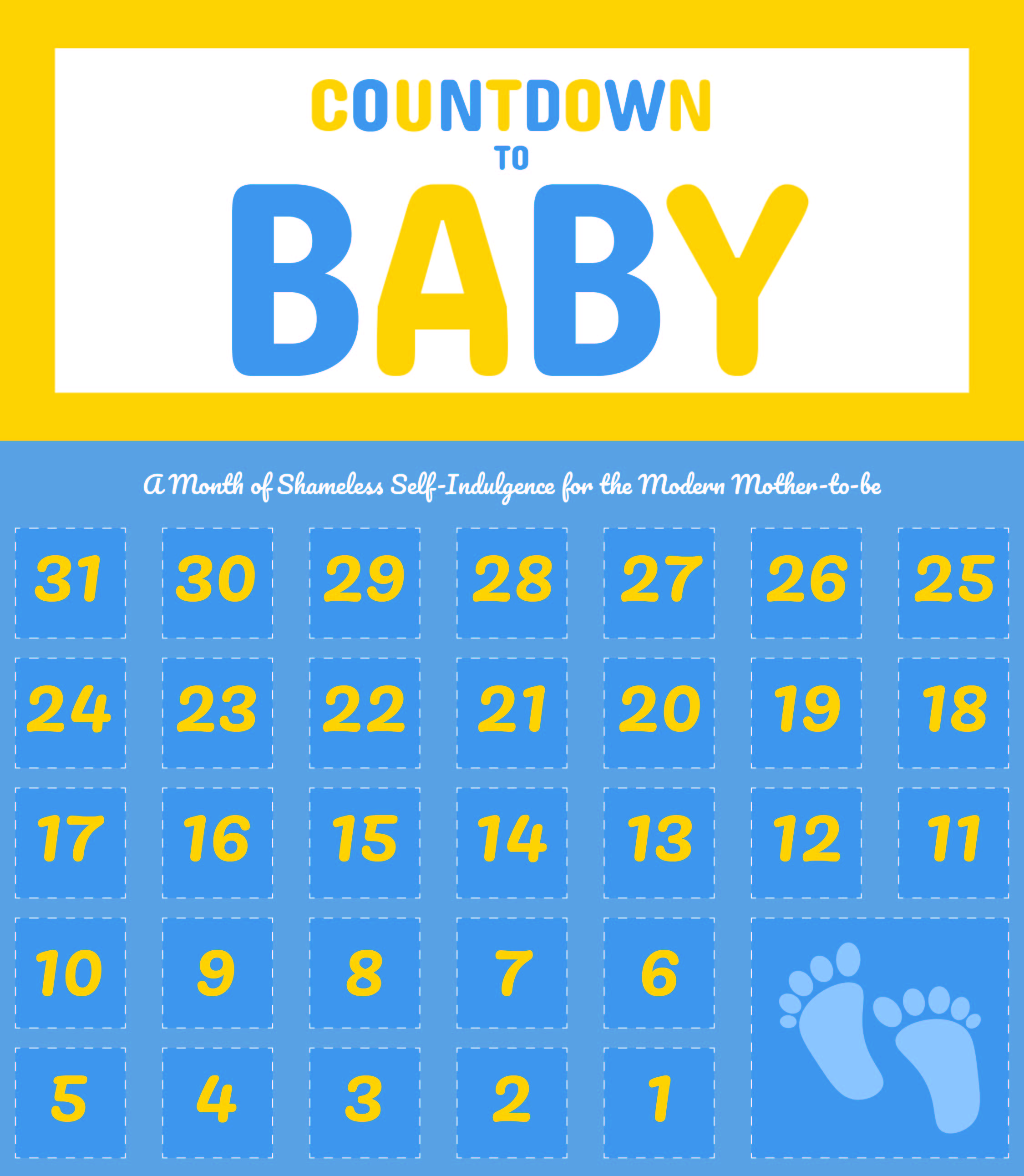 Baby Countdown Calendar Printable