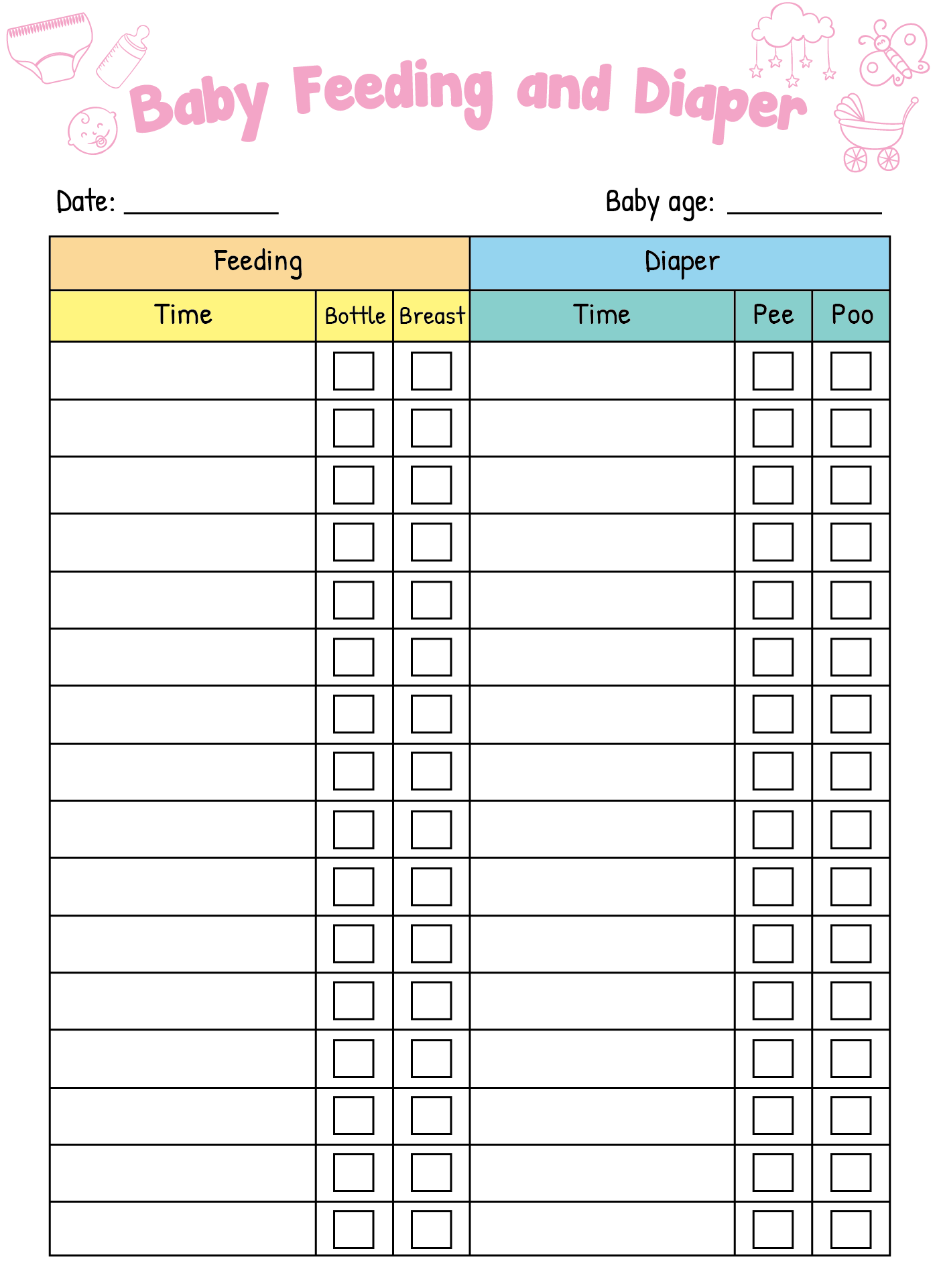 Diaper Changing Log 12 Free PDF Printables Printablee diaper-changing-log-12-free-pdf-printables-printablee