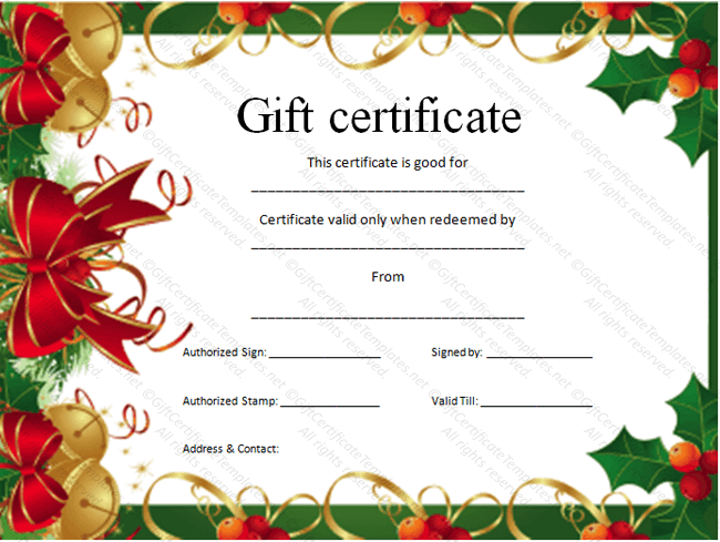 Christmas Award Certificate Template from www.printablee.com