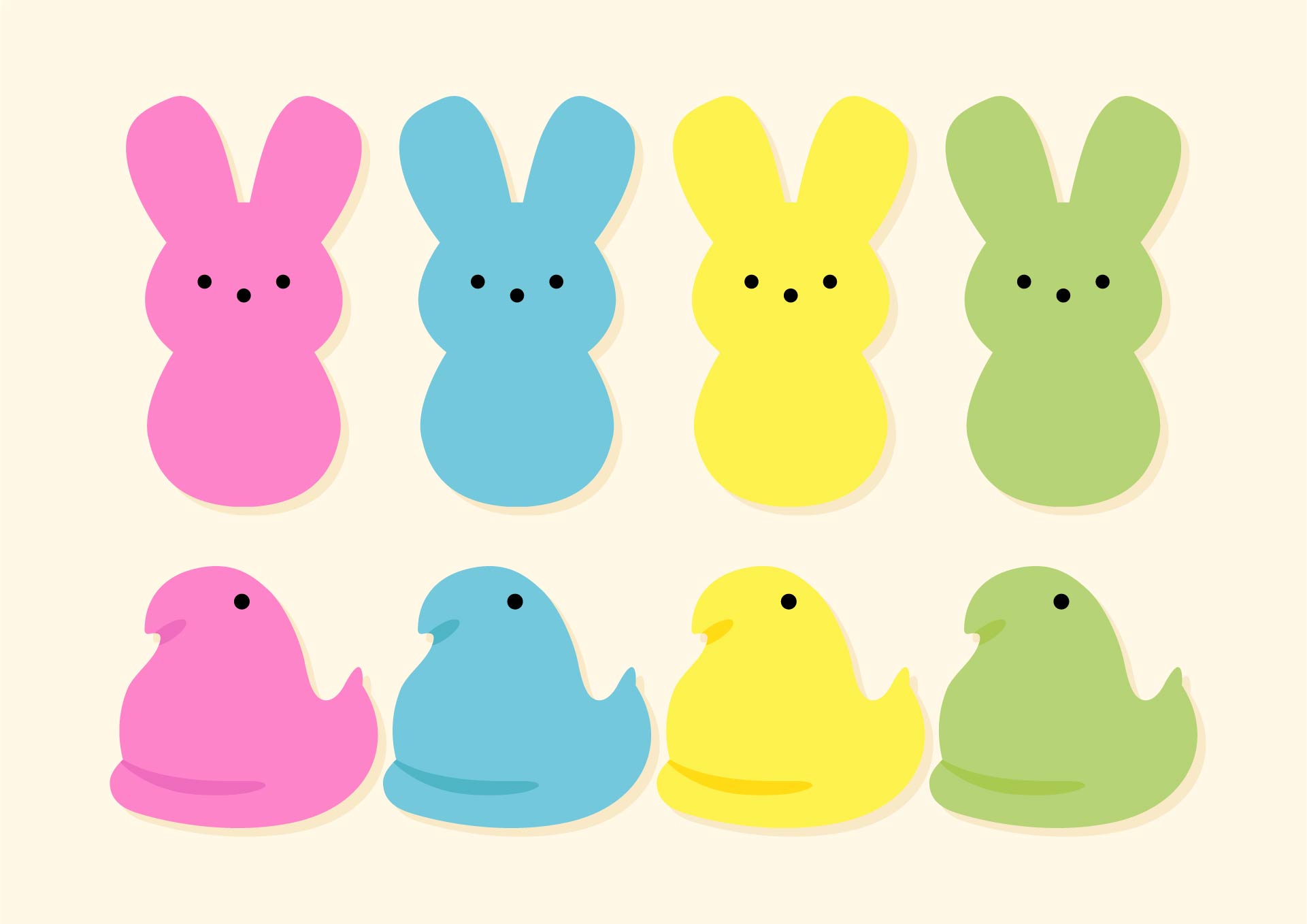 Easter Peeps Chick Template