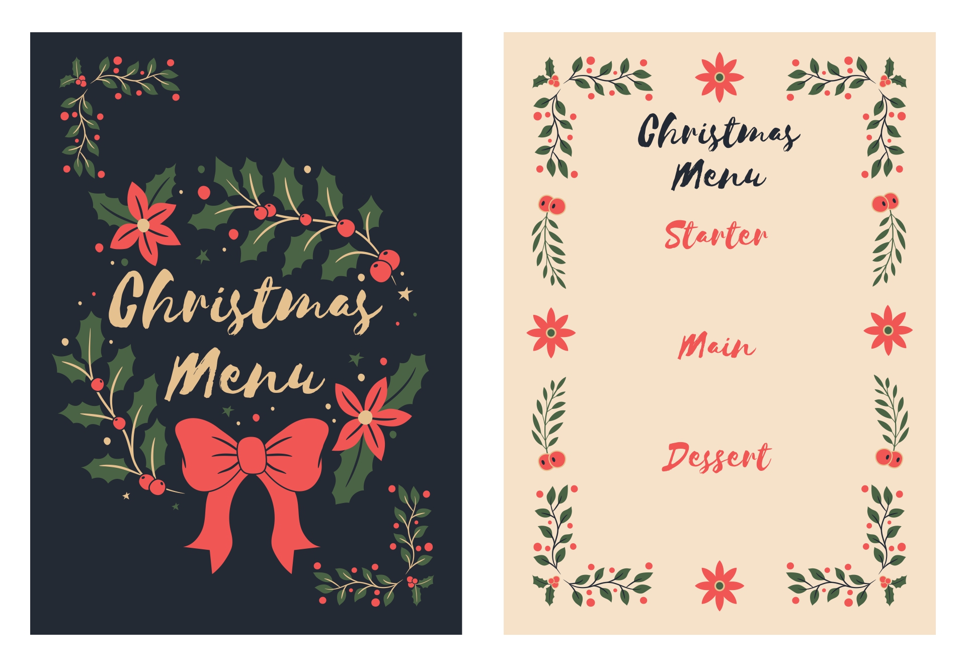 Christmas Menu Cards Free Printable christmas-menu-template-psd-to-customize-with-photoshop
