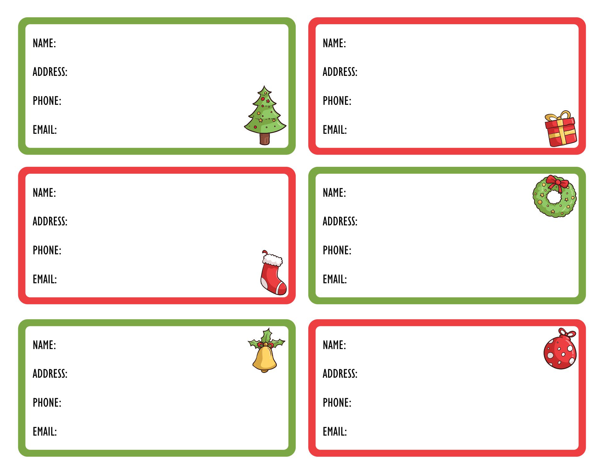 8 Best Free Printable Christmas Label Borders - printablee.com