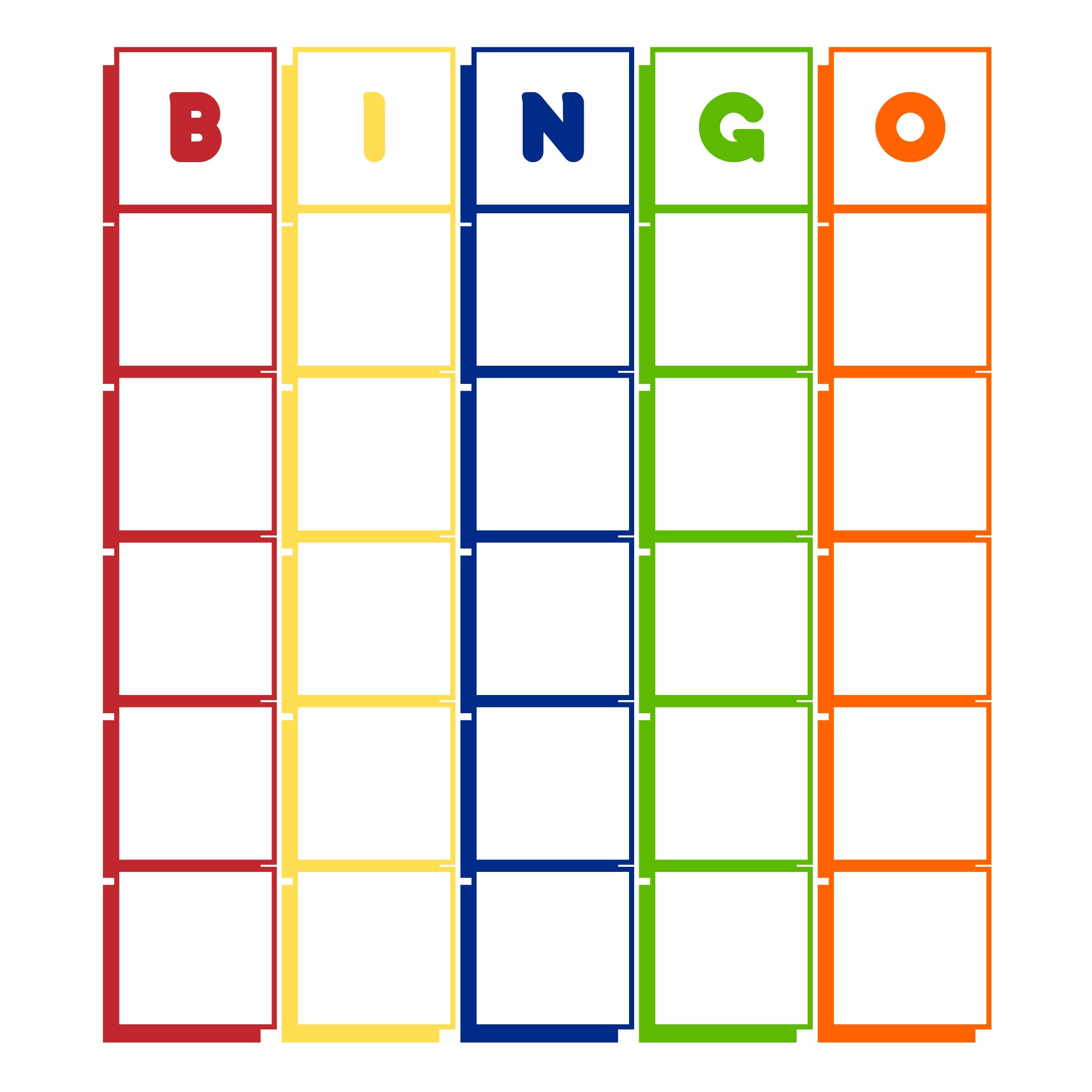 Blank Bingo Template Printable Printable World Holiday