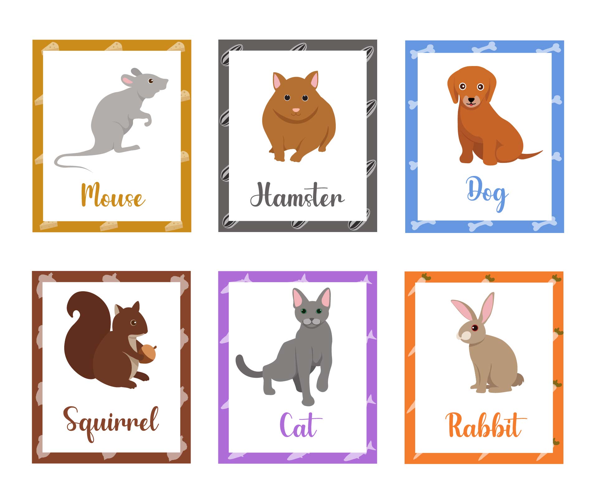 Printable Animal Flash Cards