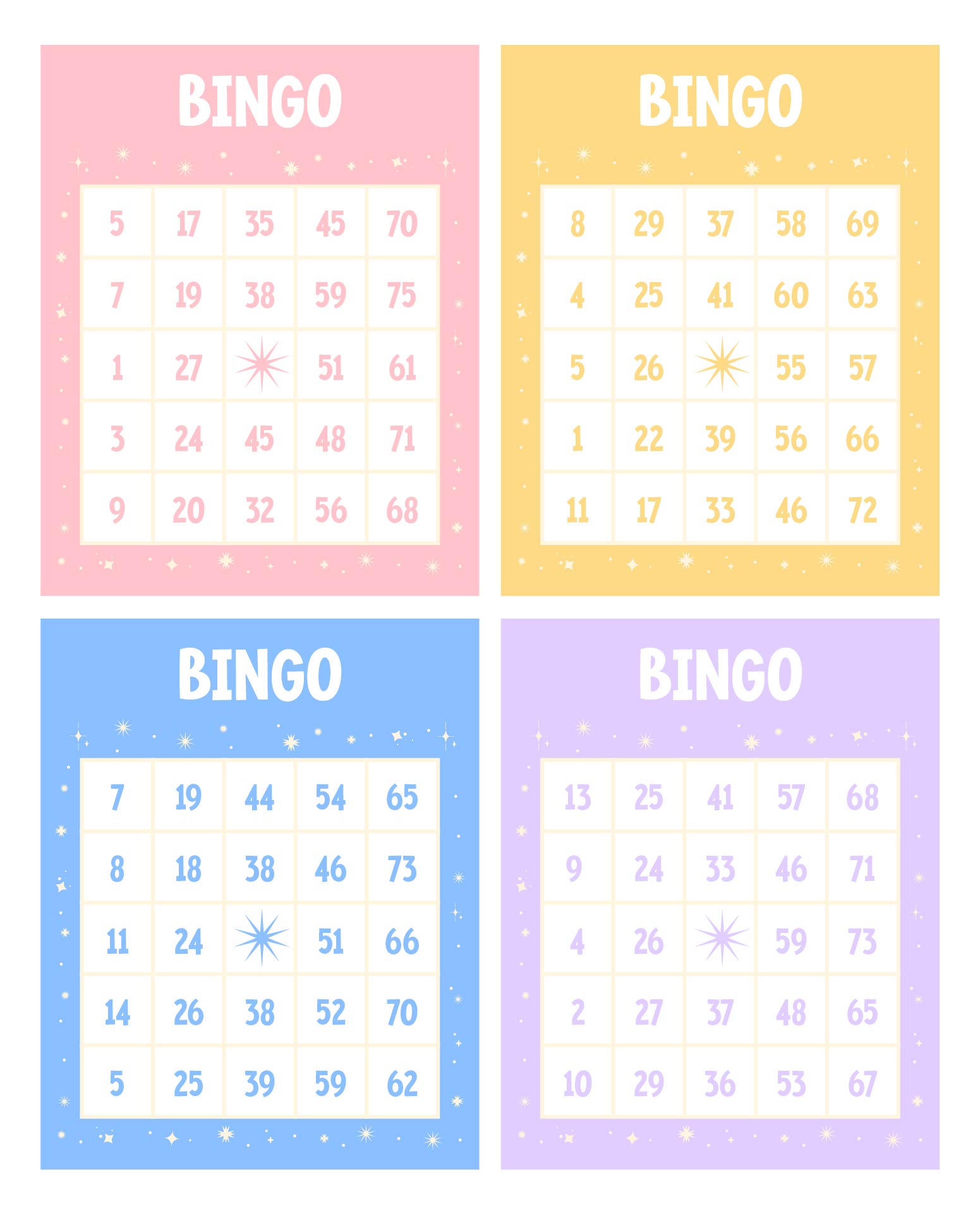 Large Bingo Cards To Print Free / Custom Bingo Cards to Download, Print