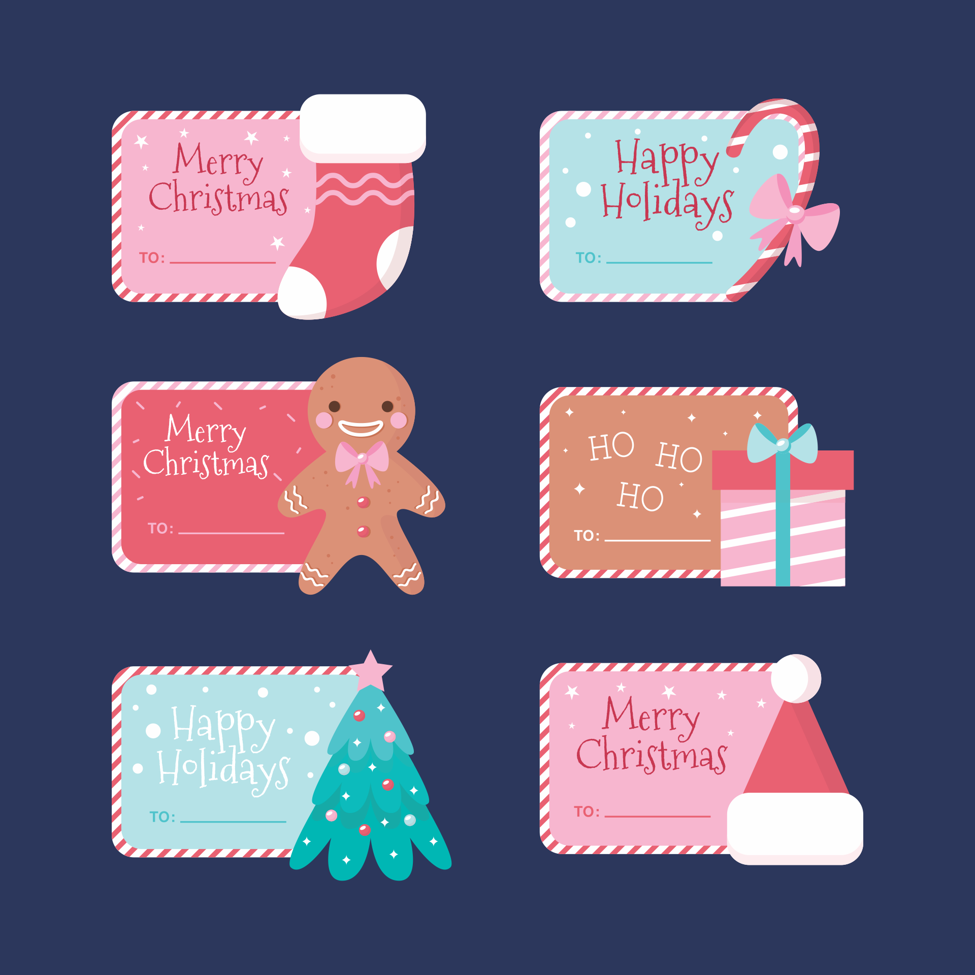 Printable Christmas Labels Holiday