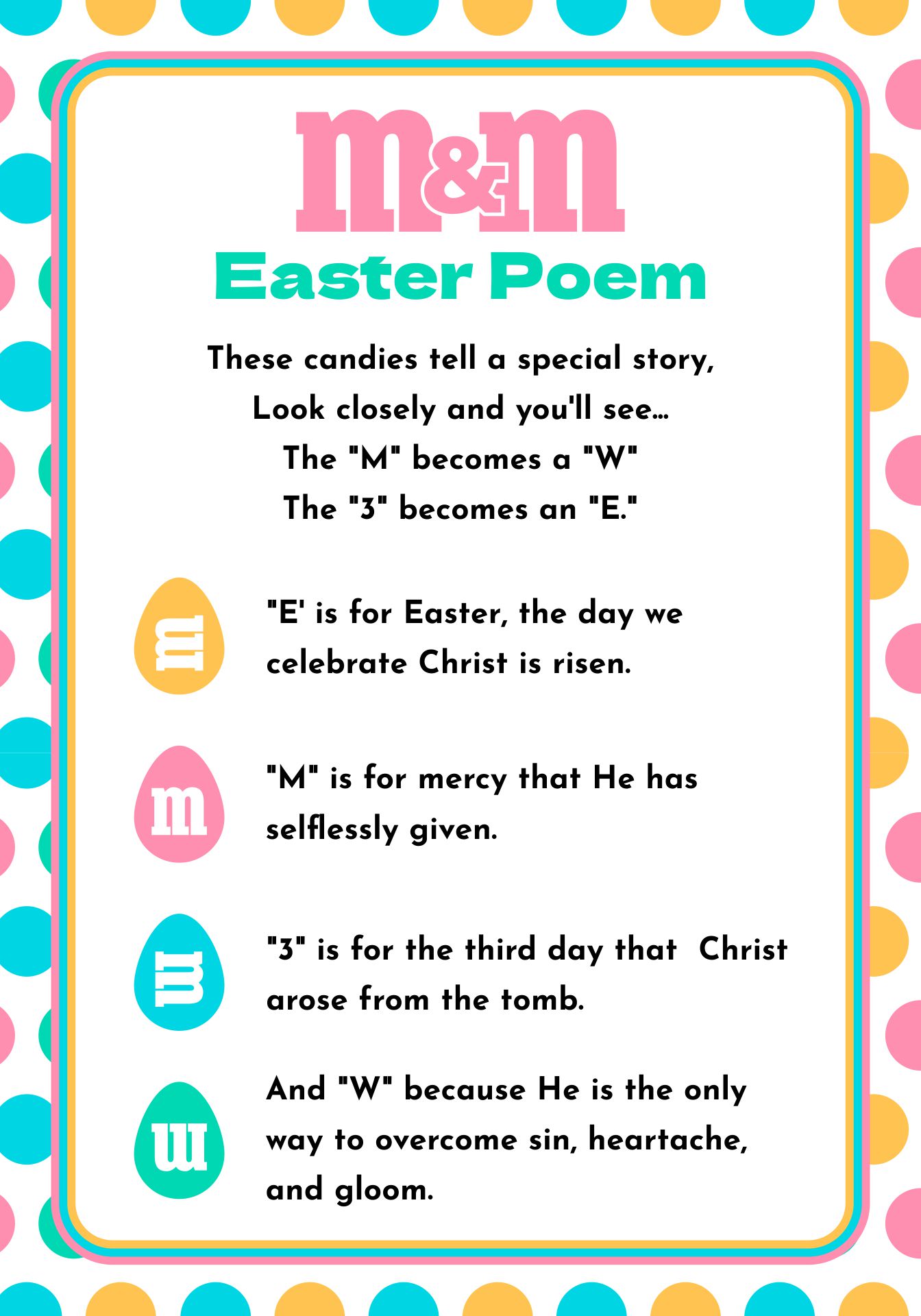  Printable M M Easter Poem