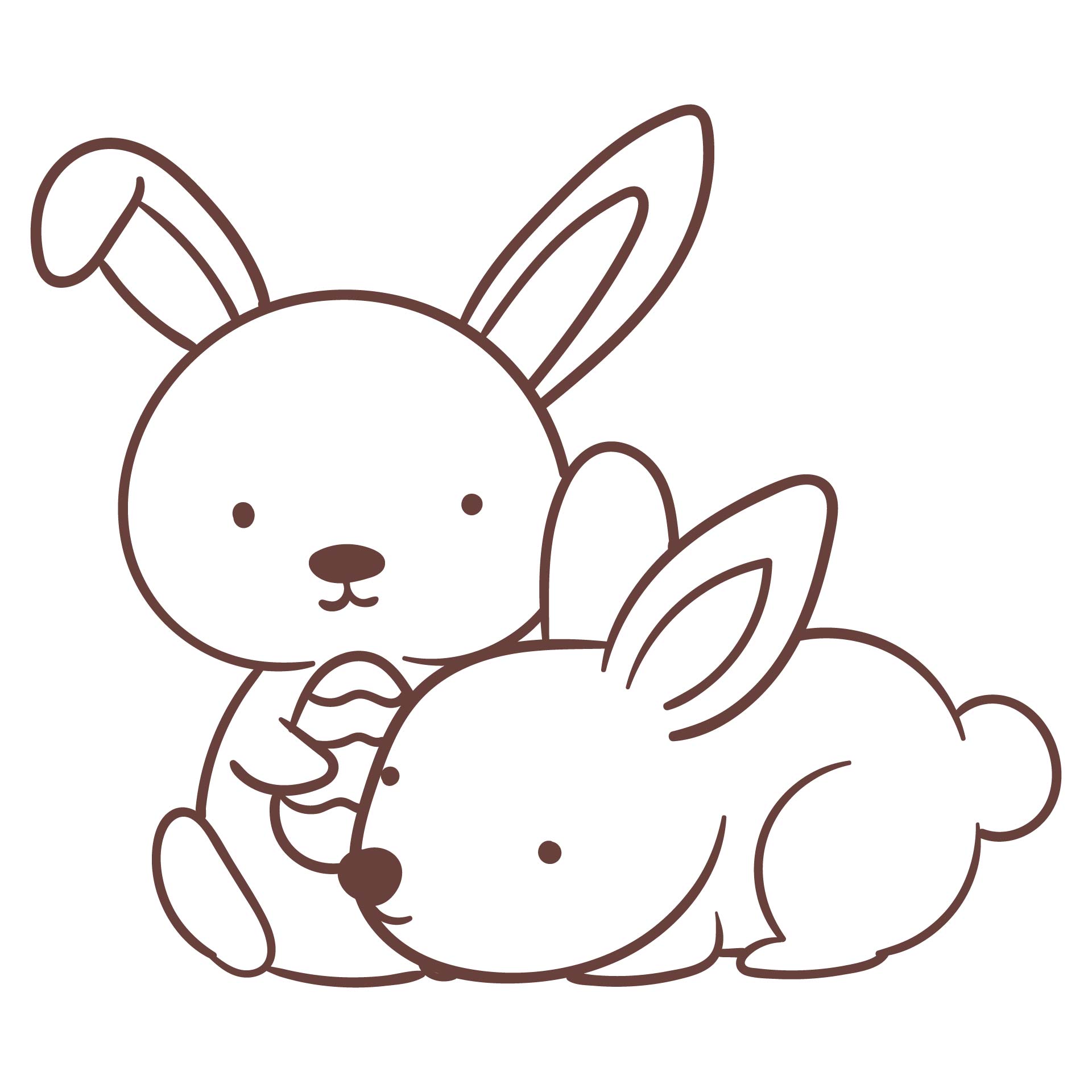 Printable Happy Easter Bunnies