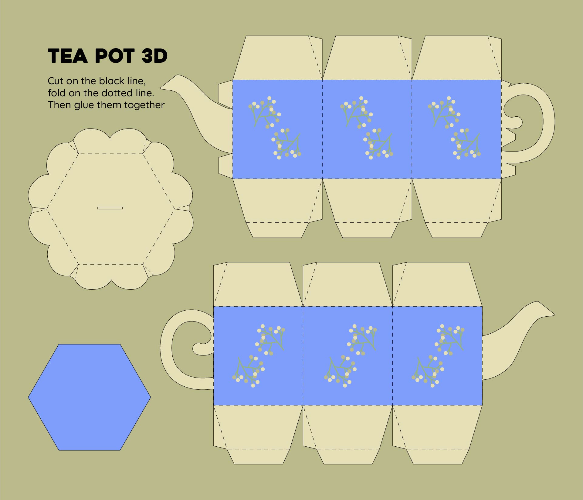 Teapot Template Tea Cup